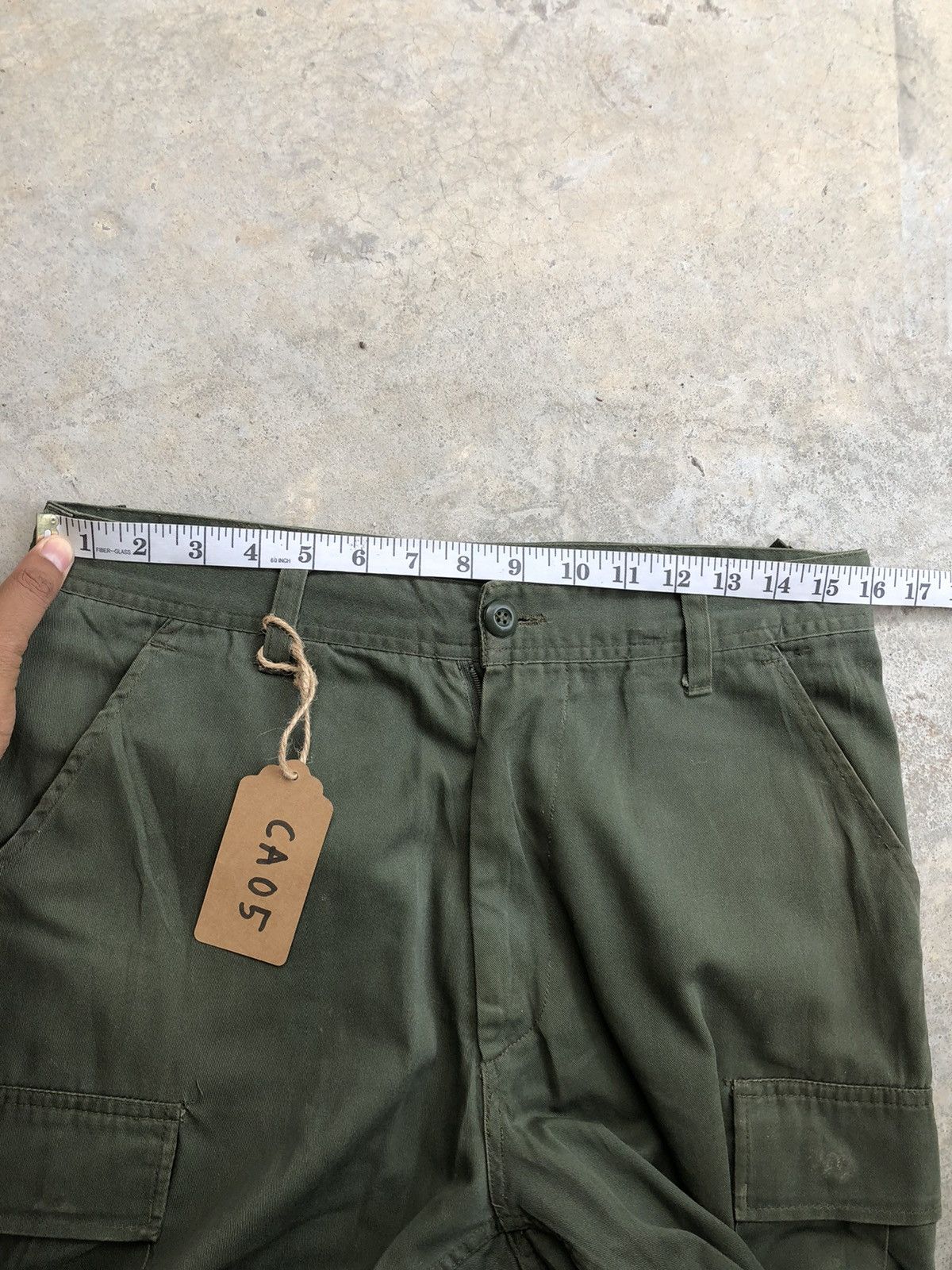 Vintage vintage Army Cargo Pants Navy Green Size US 32 / EU 48 - 10 Thumbnail