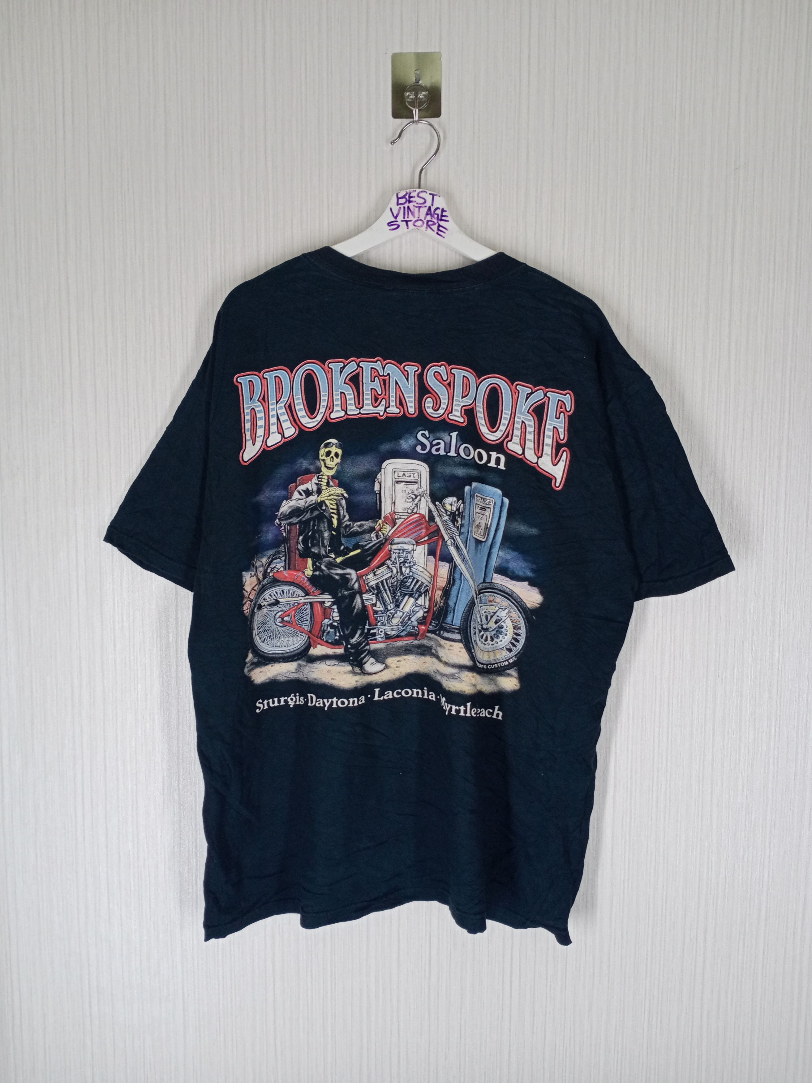 Harley Davidson Vintage Broken Spoke Saloon Tshirt Size US XL / EU 56 / 4 - 1 Thumbnail