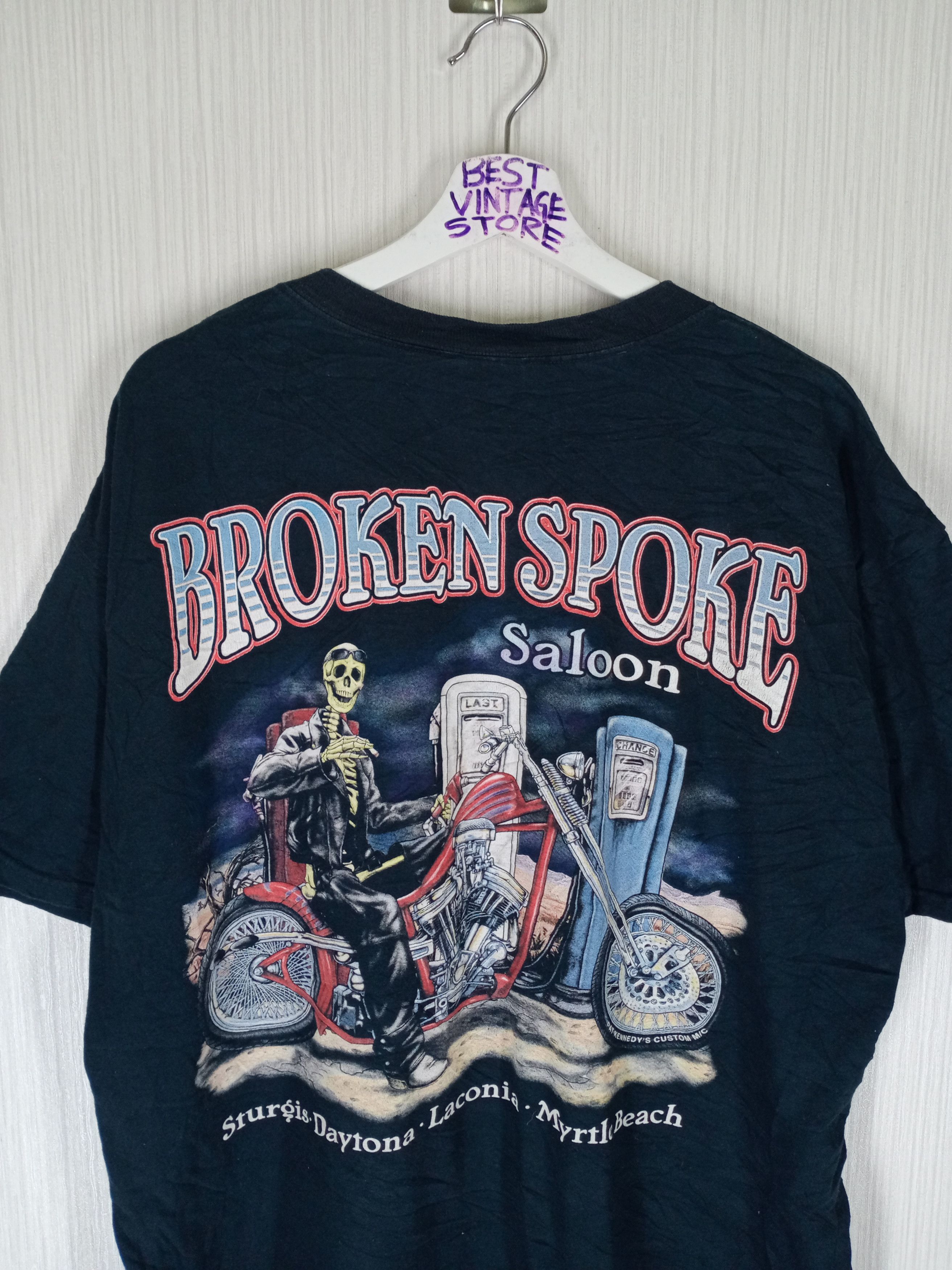 Harley Davidson Vintage Broken Spoke Saloon Tshirt Size US XL / EU 56 / 4 - 4 Thumbnail