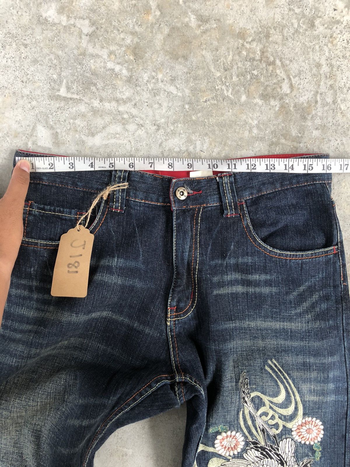 Japanese Brand Japanese Infinity Embroidered Jeans Size US 32 / EU 48 - 15 Thumbnail