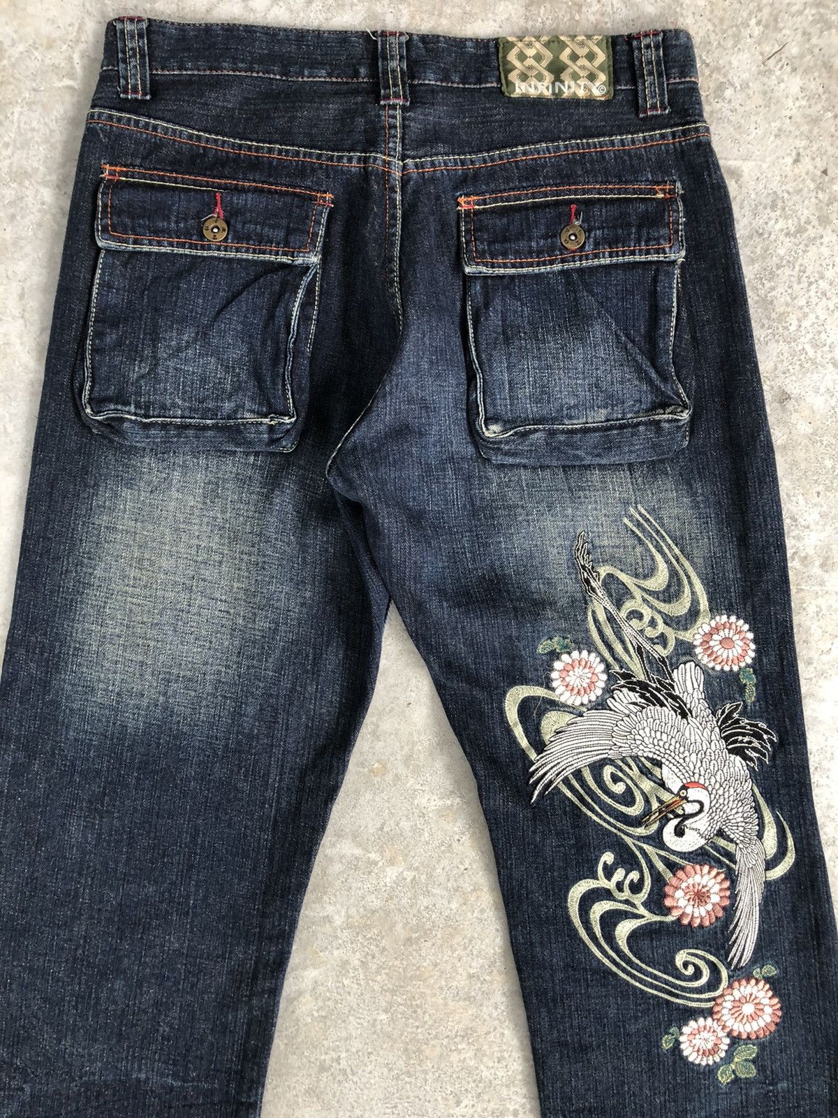 Japanese Brand Japanese Infinity Embroidered Jeans Size US 32 / EU 48 - 8 Thumbnail