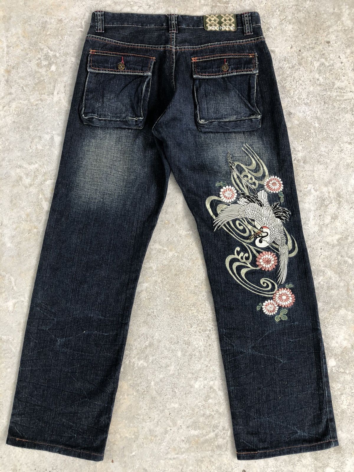 Japanese Brand Japanese Infinity Embroidered Jeans Size US 32 / EU 48 - 2 Thumbnail