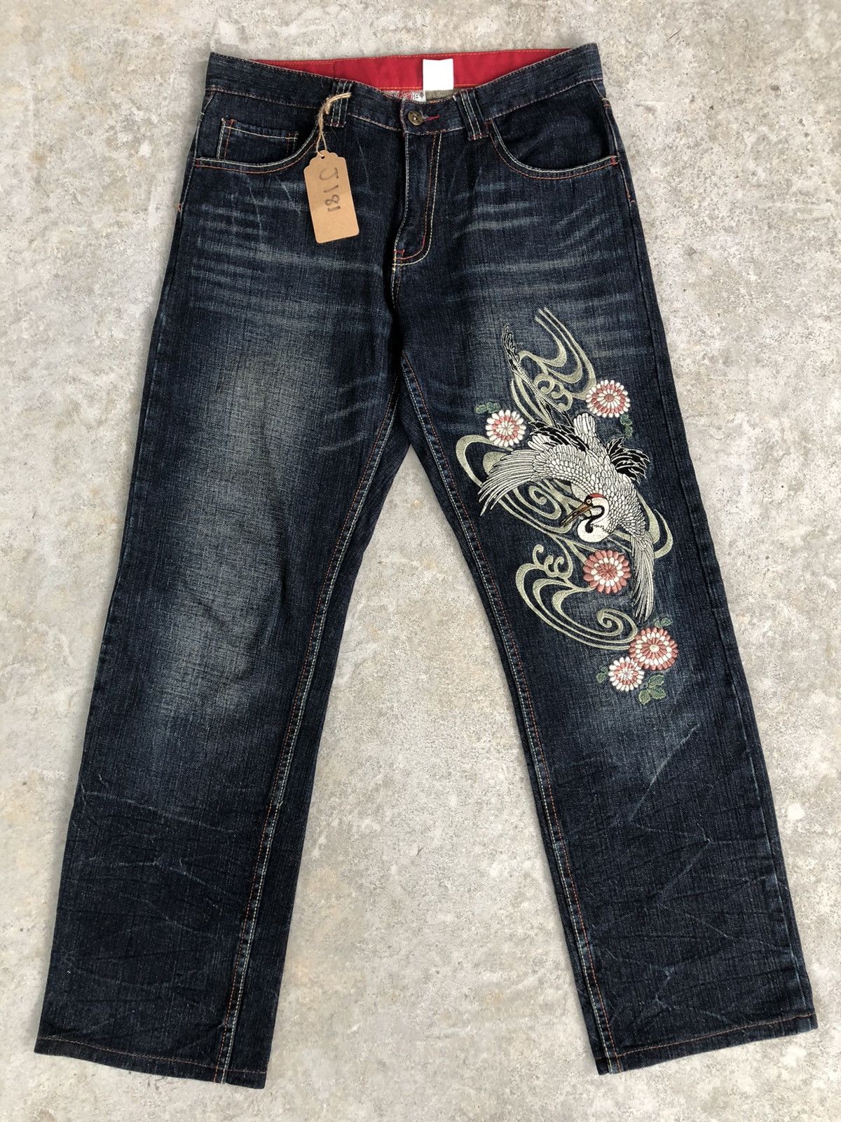 Japanese Brand Japanese Infinity Embroidered Jeans Size US 32 / EU 48 - 1 Thumbnail