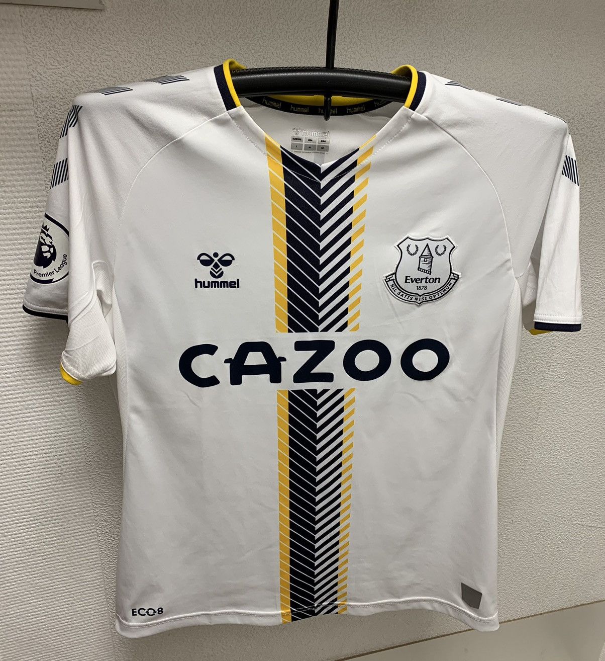 Hummel Everton 6 Allan apl patch white soccer jersey L Hummel cazoo Size US L / EU 52-54 / 3 - 2 Thumbnail