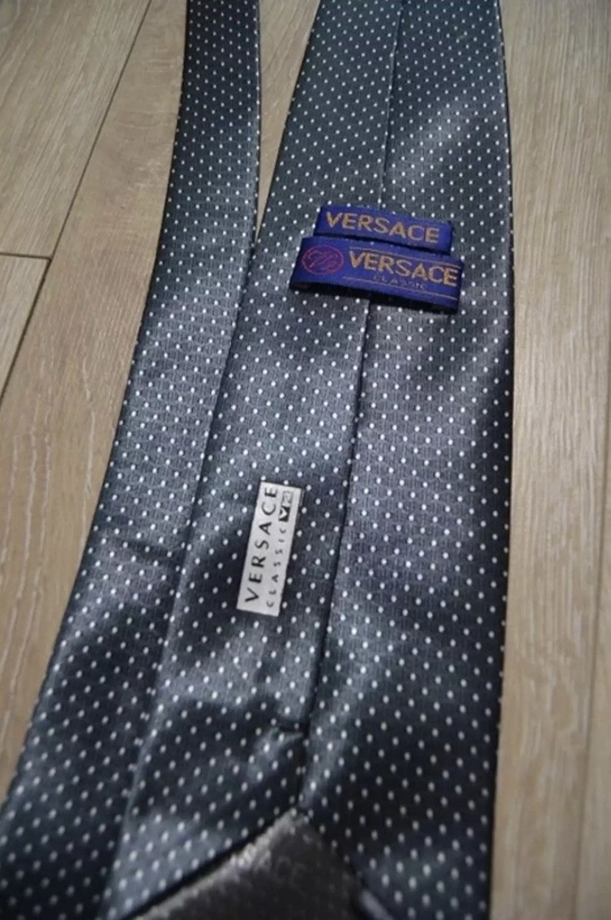 Versace Versace silk grey tie Size ONE SIZE - 3 Thumbnail