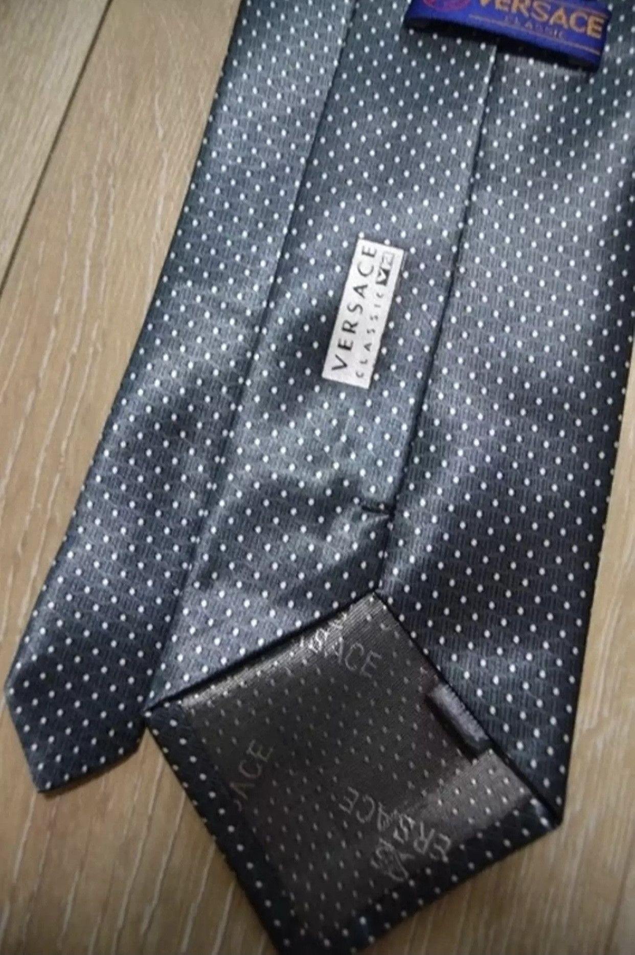 Versace Versace silk grey tie Size ONE SIZE - 2 Thumbnail
