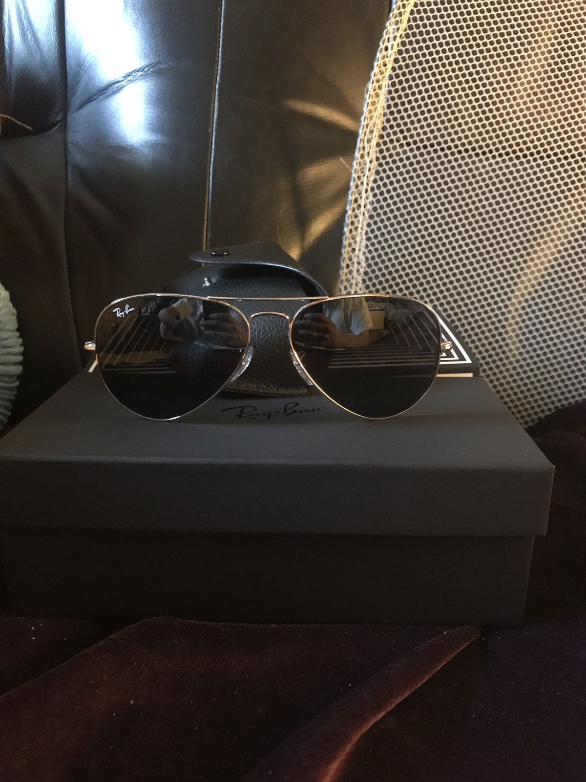 image of Rayban Aviator Limited Edition in Grey/Silver, Men's