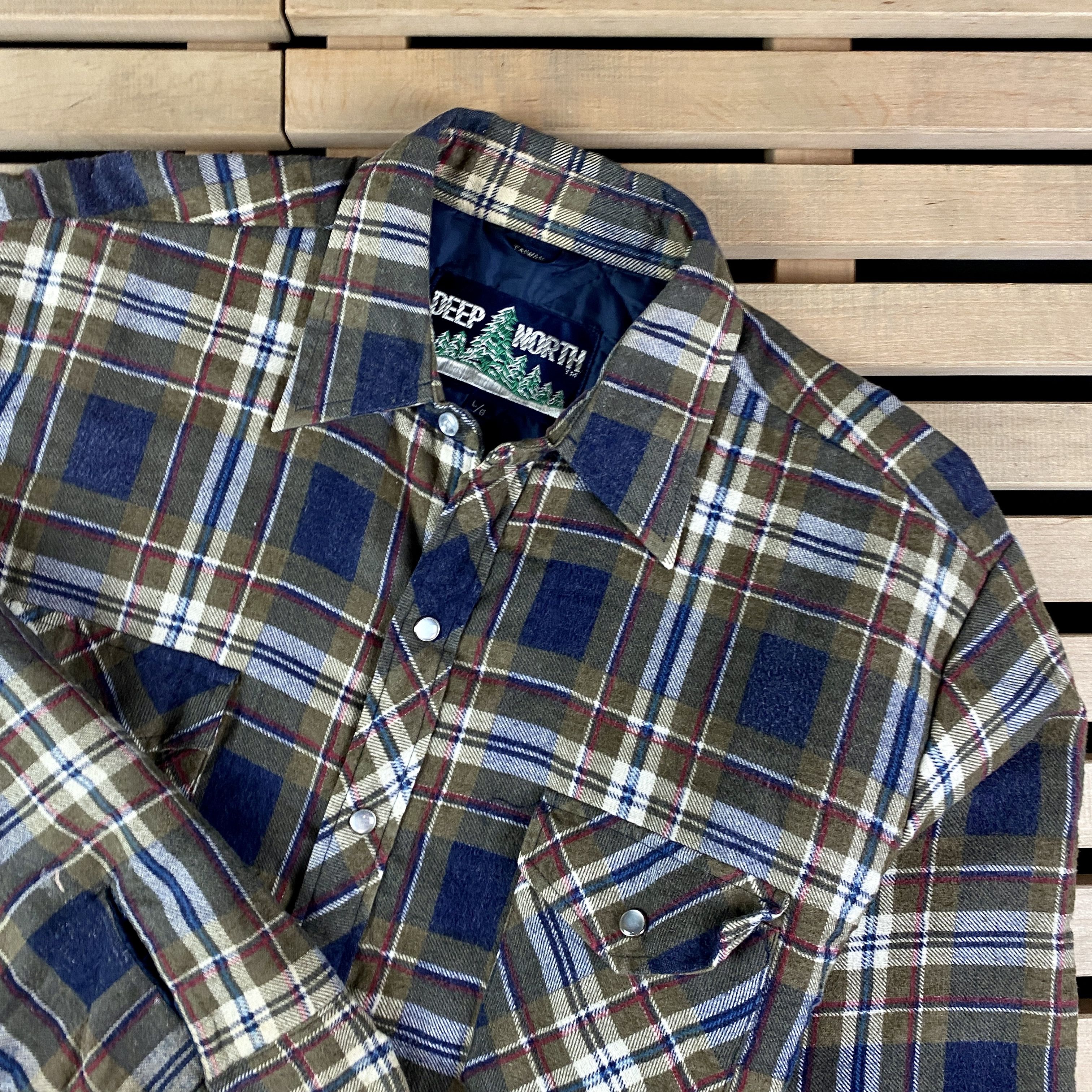 Flannel × Vintage Mens Vintage Shirt Flannel Deep North Size L Size US L / EU 52-54 / 3 - 2 Thumbnail