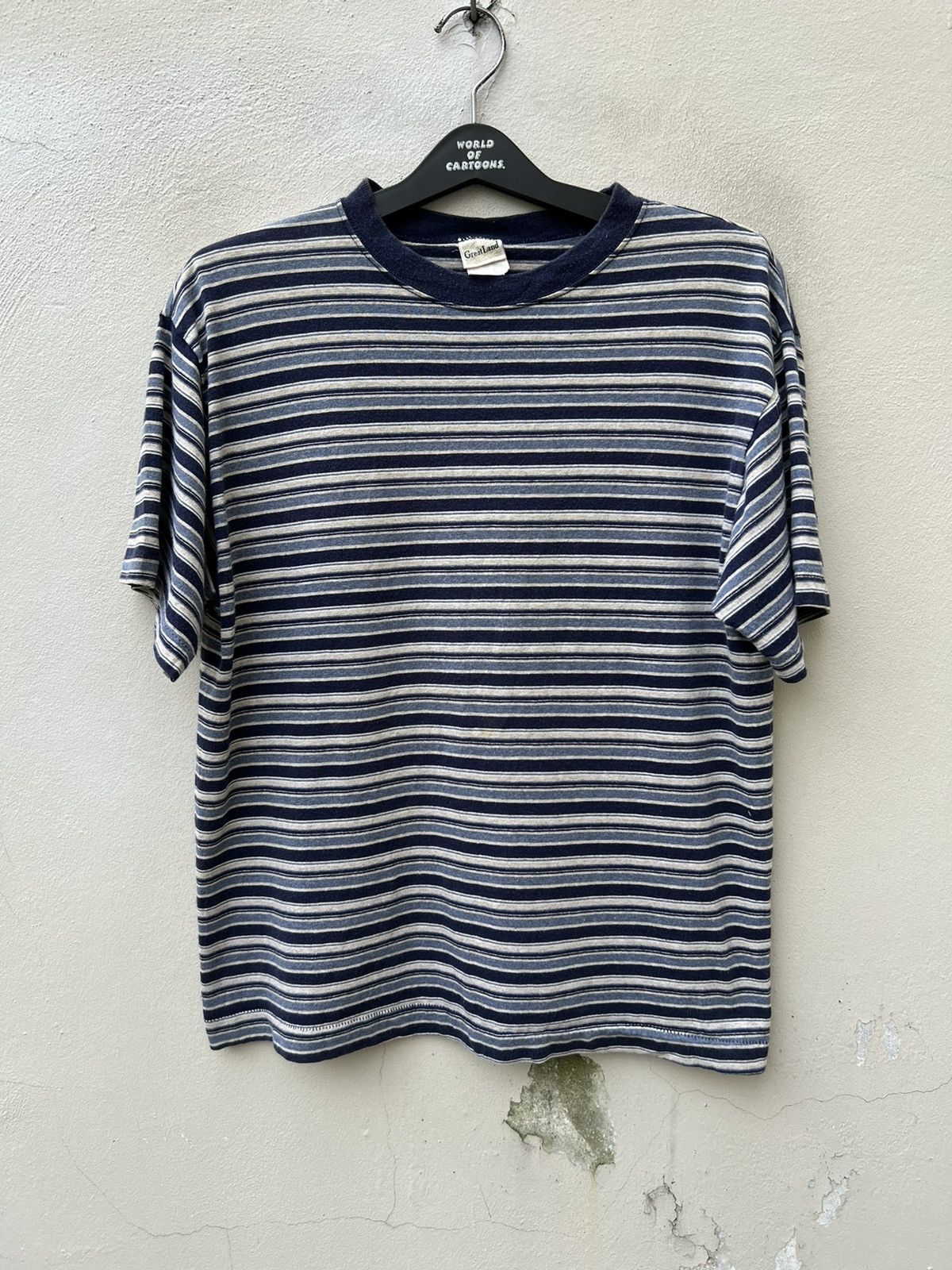 Greatland Apparel Vintage 90s Great Land USA Stripe tee Grunge Skate Surfing Size US M / EU 48-50 / 2 - 3 Thumbnail