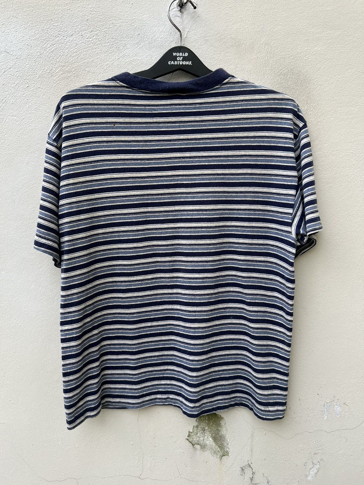 Greatland Apparel Vintage 90s Great Land USA Stripe tee Grunge Skate Surfing Size US M / EU 48-50 / 2 - 8 Thumbnail