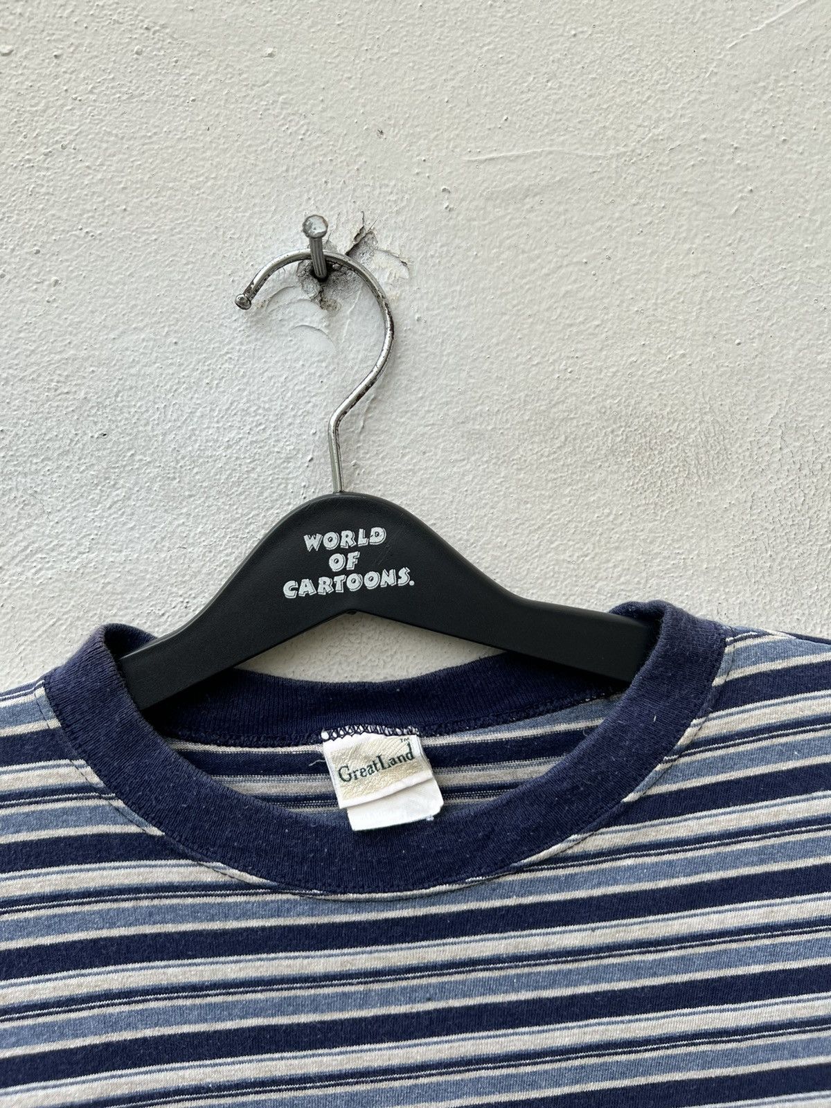 Greatland Apparel Vintage 90s Great Land USA Stripe tee Grunge Skate Surfing Size US M / EU 48-50 / 2 - 4 Thumbnail
