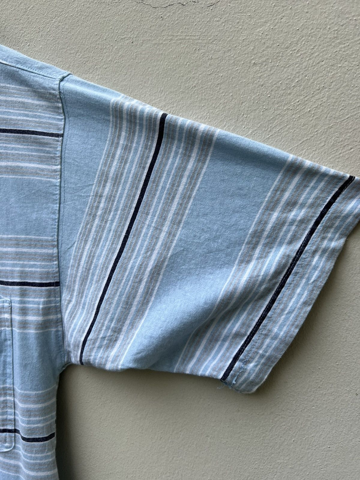 Vintage Vintage 90s TOMATO California Border Striped Pocket t shirt Size US L / EU 52-54 / 3 - 8 Thumbnail