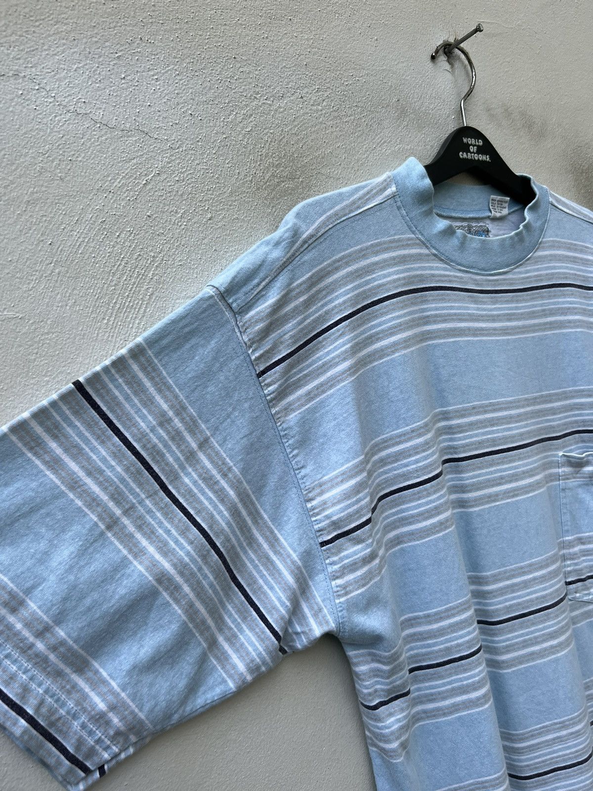 Vintage Vintage 90s TOMATO California Border Striped Pocket t shirt Size US L / EU 52-54 / 3 - 13 Thumbnail