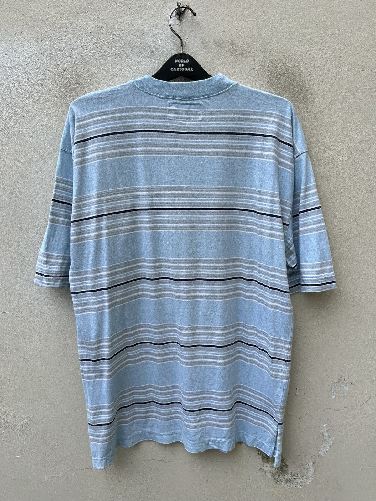 Vintage Vintage 90s TOMATO California Border Striped Pocket t shirt Size US L / EU 52-54 / 3 - 14 Thumbnail