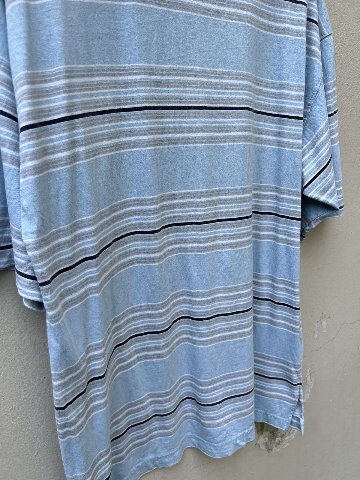 Vintage Vintage 90s TOMATO California Border Striped Pocket t shirt Size US L / EU 52-54 / 3 - 15 Thumbnail