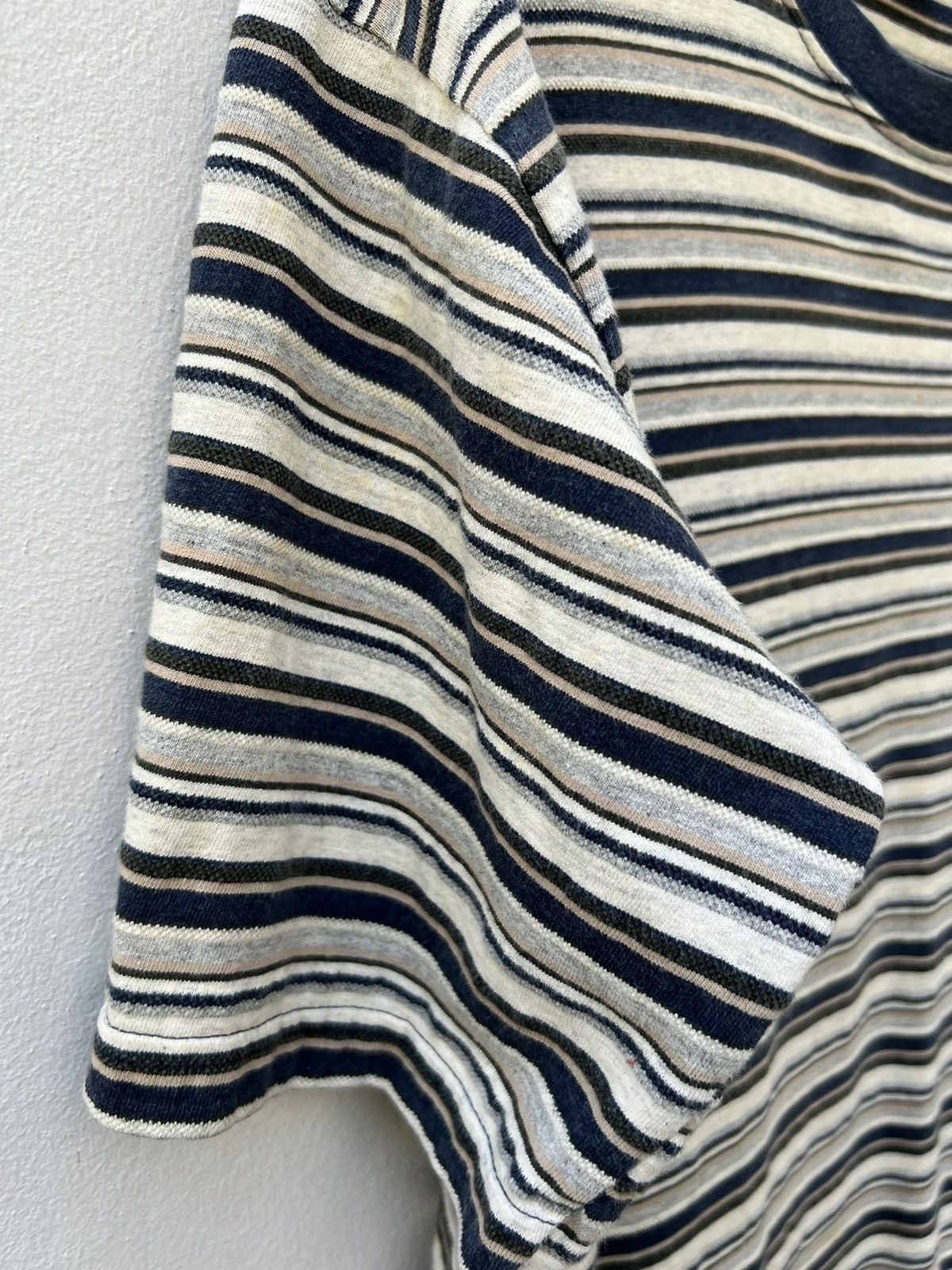 Vintage Vintage 90s Bale Dyed Usa Faded Narrow Striped tee Size US M / EU 48-50 / 2 - 7 Thumbnail