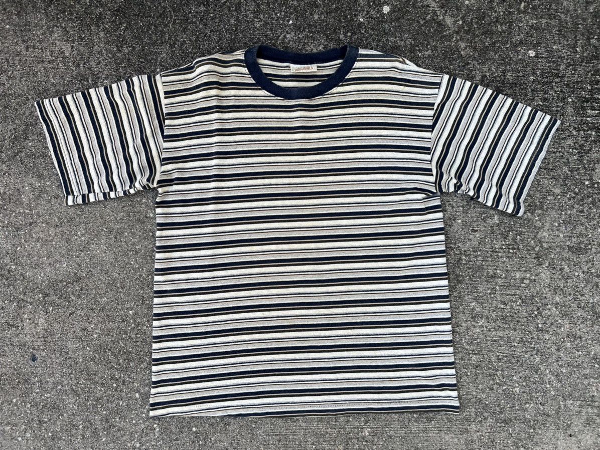 Vintage Vintage 90s Bale Dyed Usa Faded Narrow Striped tee Size US M / EU 48-50 / 2 - 1 Thumbnail
