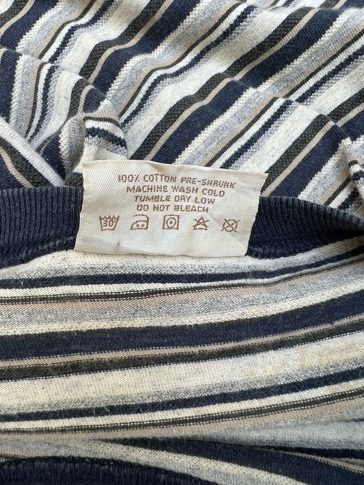 Vintage Vintage 90s Bale Dyed Usa Faded Narrow Striped tee Size US M / EU 48-50 / 2 - 14 Thumbnail