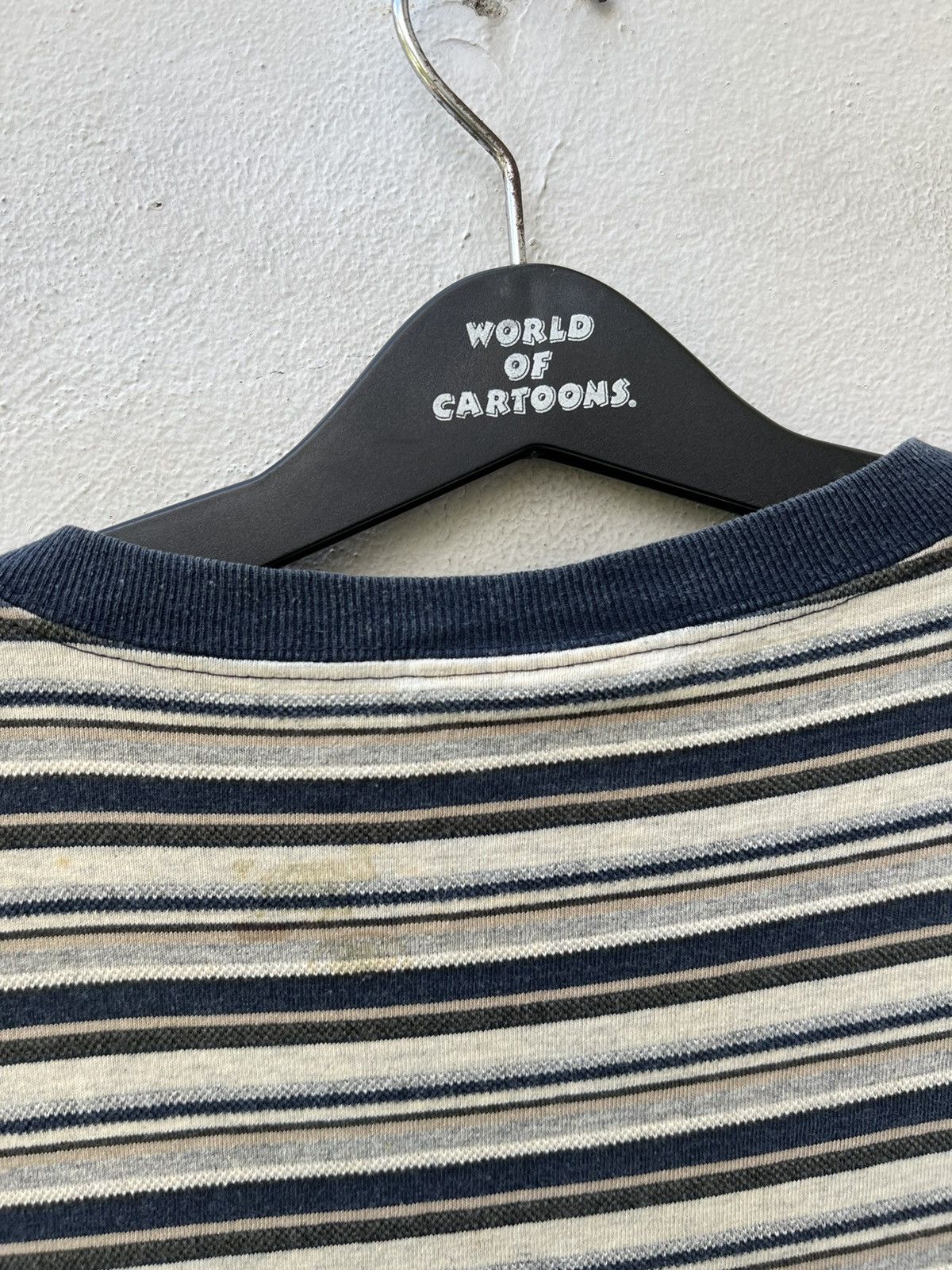 Vintage Vintage 90s Bale Dyed Usa Faded Narrow Striped tee Size US M / EU 48-50 / 2 - 10 Thumbnail