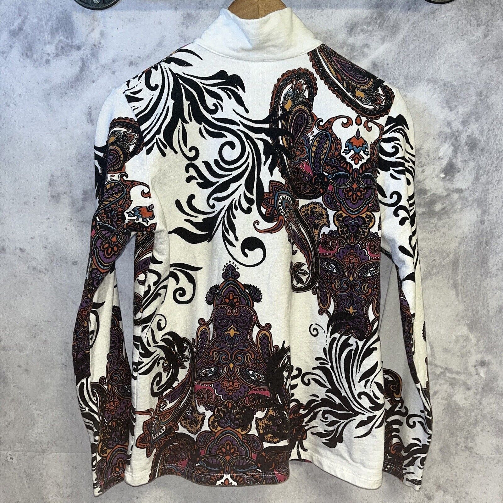 Vintage Vintage Jess & Jane Jacket Zip Rainbow Paisley Rhinestone Size M / US 6-8 / IT 42-44 - 2 Thumbnail