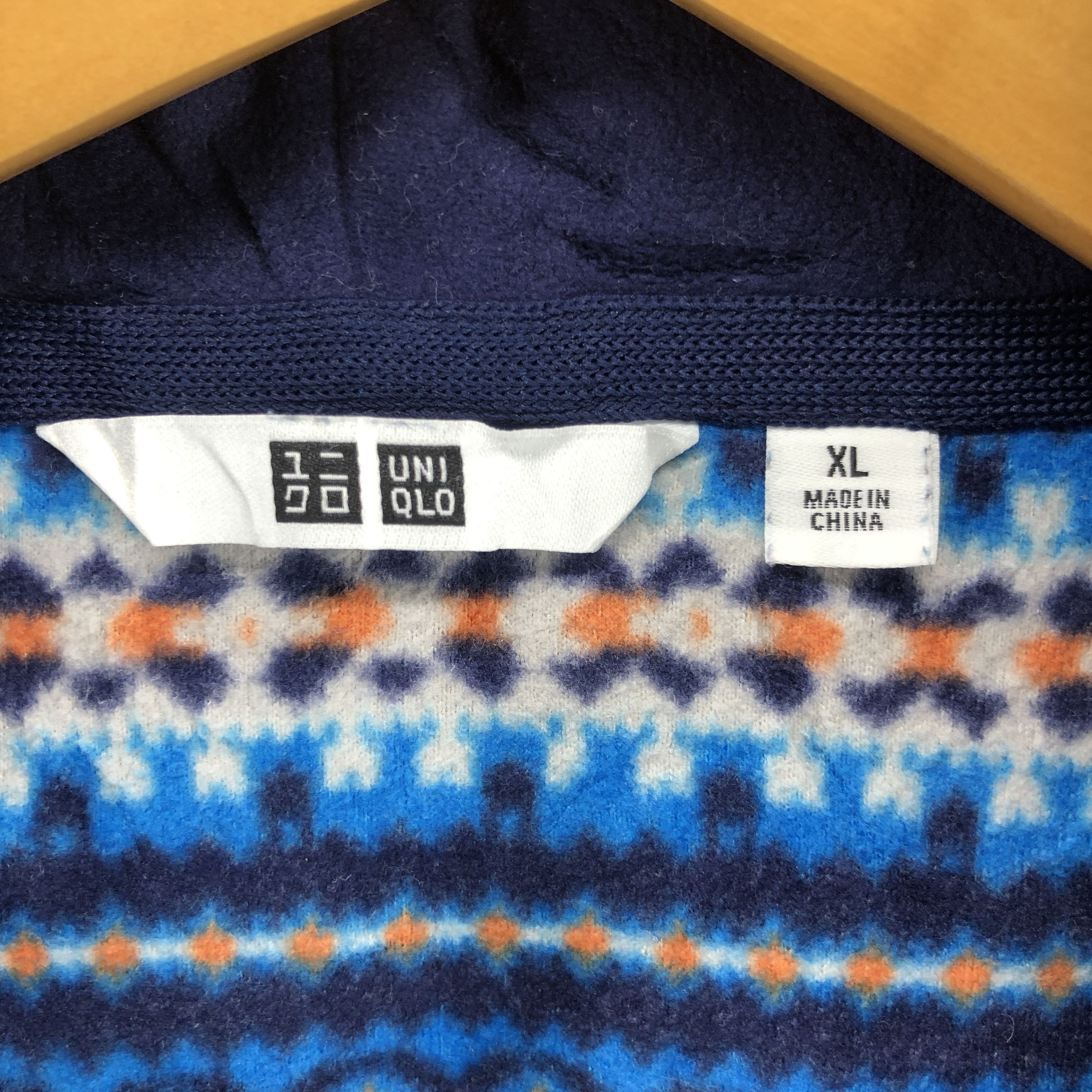 Uniqlo UNIQLO Zipper Hoodie Abstract Design #096/E Size US M / EU 48-50 / 2 - 4 Thumbnail