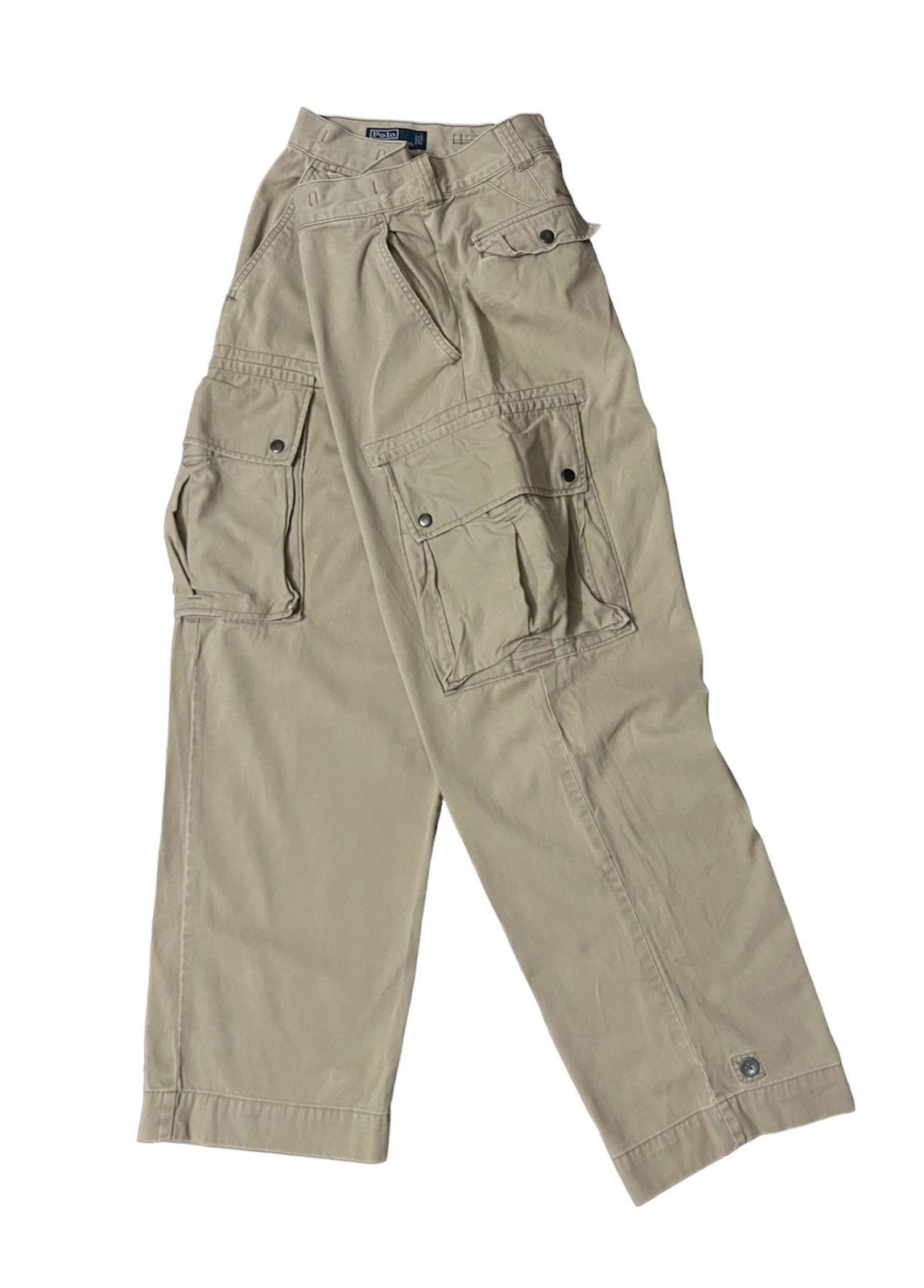 Polo Ralph Lauren Vintage Polo Ralph Lauren Tactical Cargo Pant Baggy Wide Leg Size US 35 - 1 Thumbnail