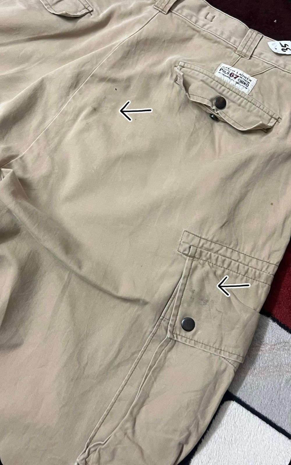 Polo Ralph Lauren Vintage Polo Ralph Lauren Tactical Cargo Pant Baggy Wide Leg Size US 35 - 11 Thumbnail