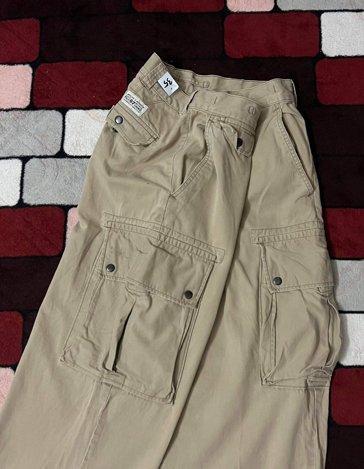 Polo Ralph Lauren Vintage Polo Ralph Lauren Tactical Cargo Pant Baggy Wide Leg Size US 35 - 7 Thumbnail