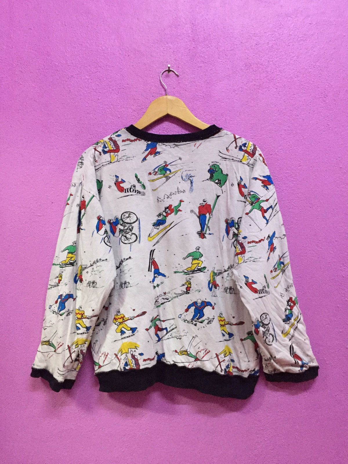 Japanese Brand Vintage 90’s Club Jet Ski Fullprints Riversable Sweatshirts Size US M / EU 48-50 / 2 - 2 Thumbnail