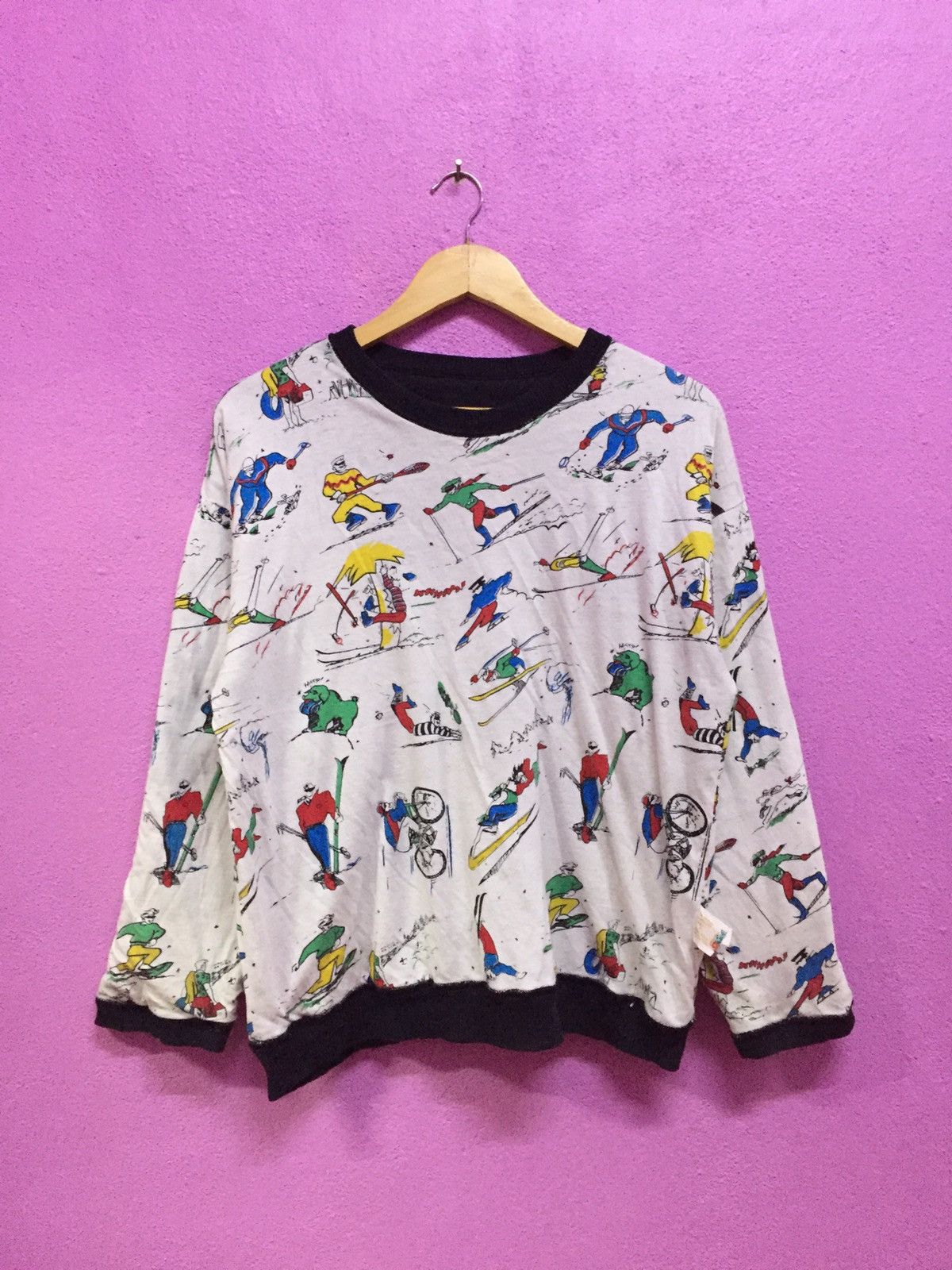 Japanese Brand Vintage 90’s Club Jet Ski Fullprints Riversable Sweatshirts Size US M / EU 48-50 / 2 - 1 Thumbnail