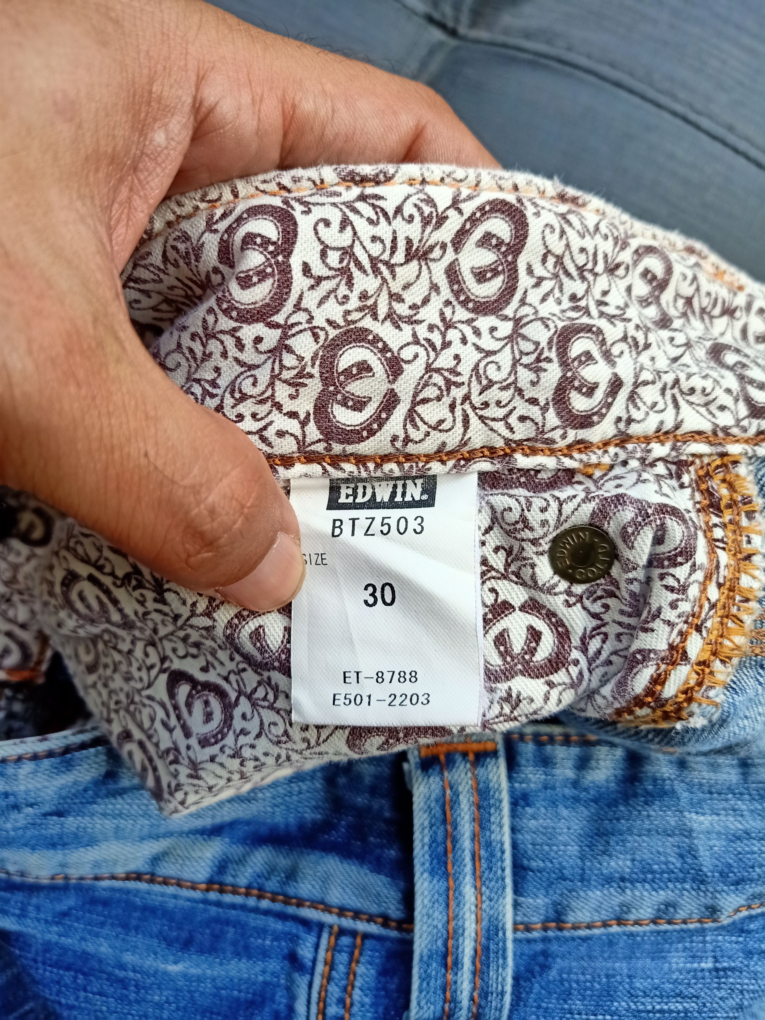 Edwin × Vintage Seasoned Blue Trip Edwin Jeans Size US 30 / EU 46 - 10 Thumbnail
