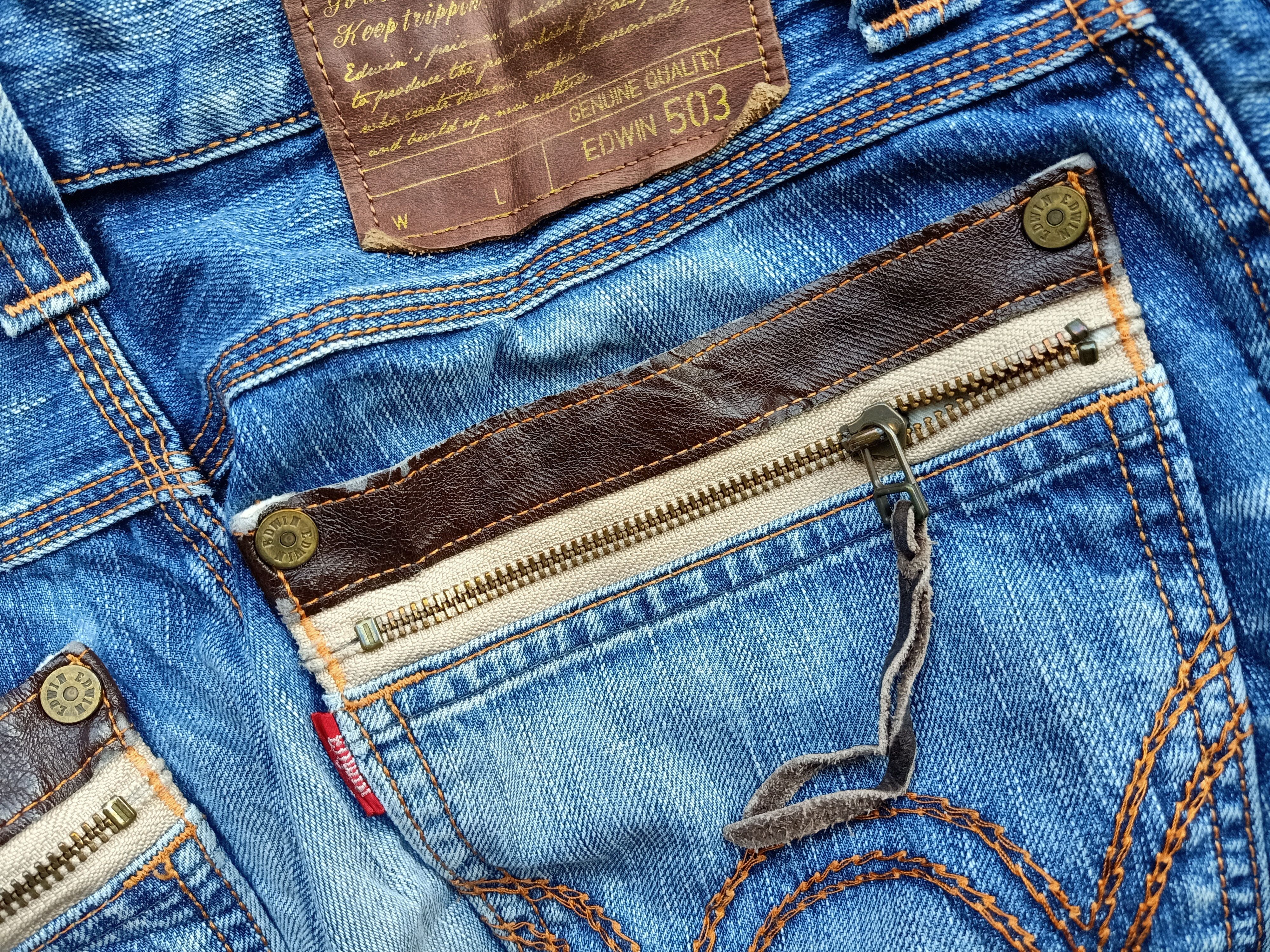 Edwin × Vintage Seasoned Blue Trip Edwin Jeans Size US 30 / EU 46 - 5 Thumbnail