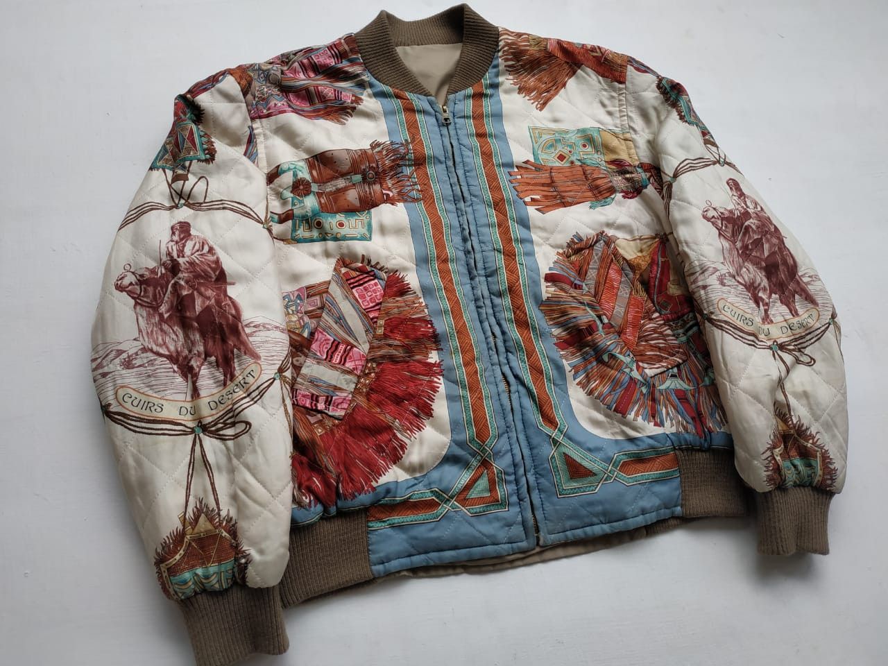Hermes Hermes Cuirs Du Desert by F. De La Perriere (80's) Bomber Size US L / EU 52-54 / 3 - 3 Thumbnail