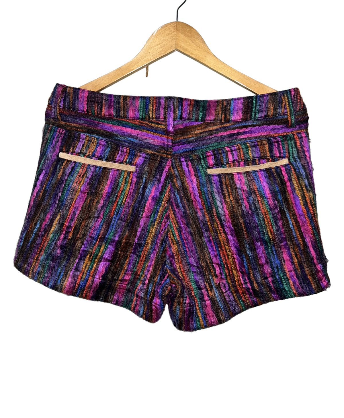 Japanese Brand Japanese Titicaca Wool Multicolor Short Pant Size 33" - 2 Thumbnail