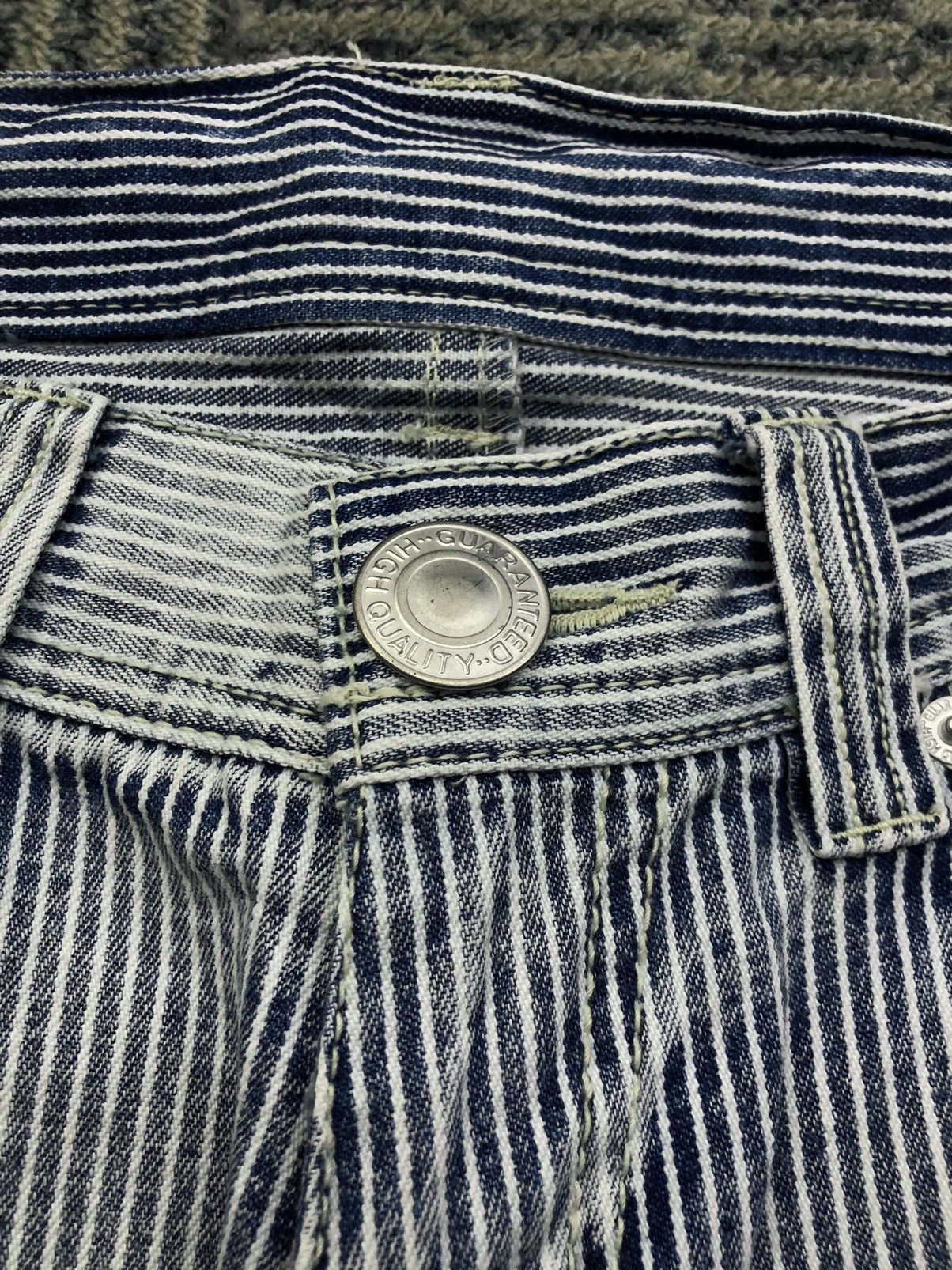 Japanese Brand Grazie Low Rise Hickory Distressed Faded Blue Jeans Size US 30 / EU 46 - 6 Thumbnail