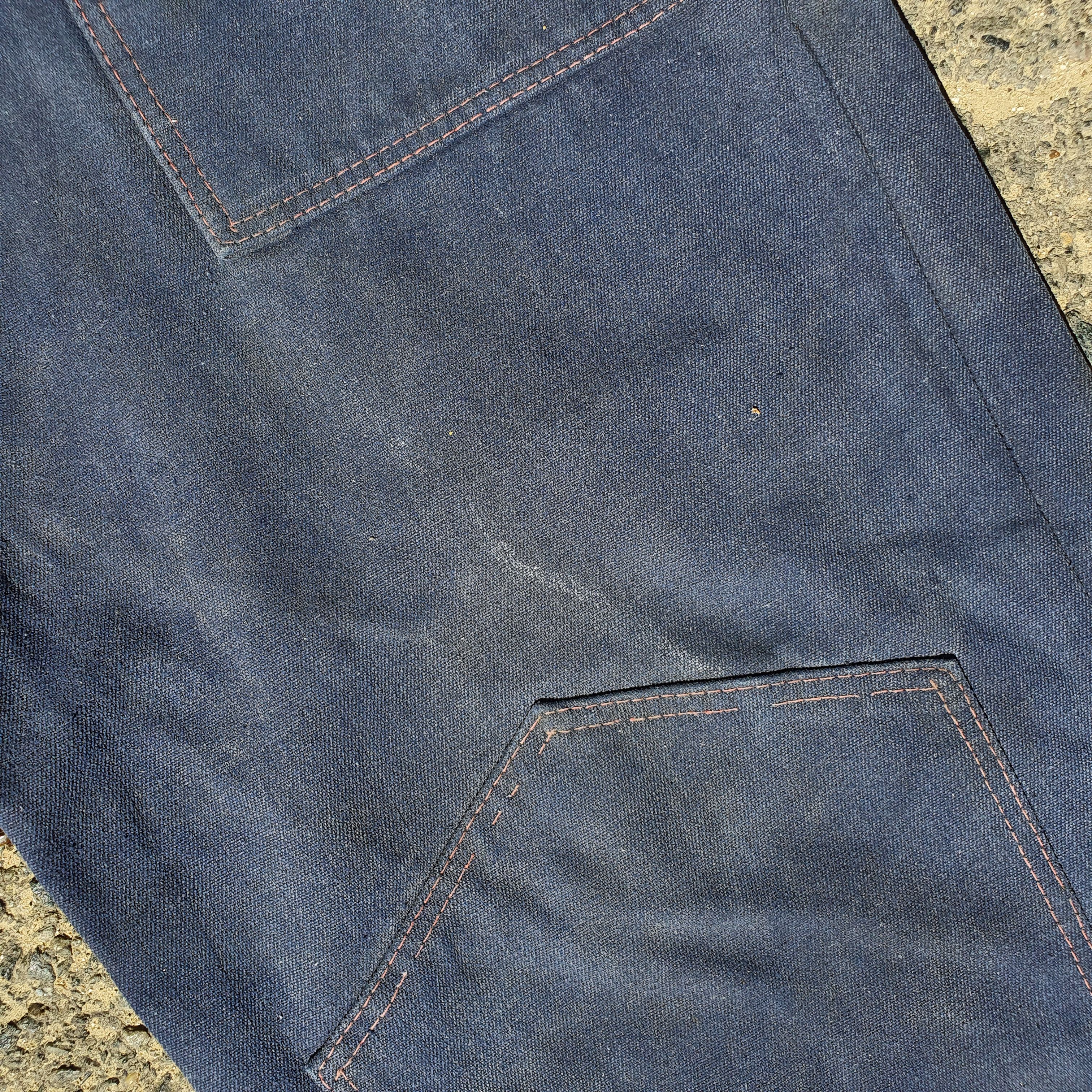 Le Laboureur × Vetra × Vintage Rare Double knees 60s Faded Workers pants Thrashed Punk Size US 32 / EU 48 - 17 Thumbnail