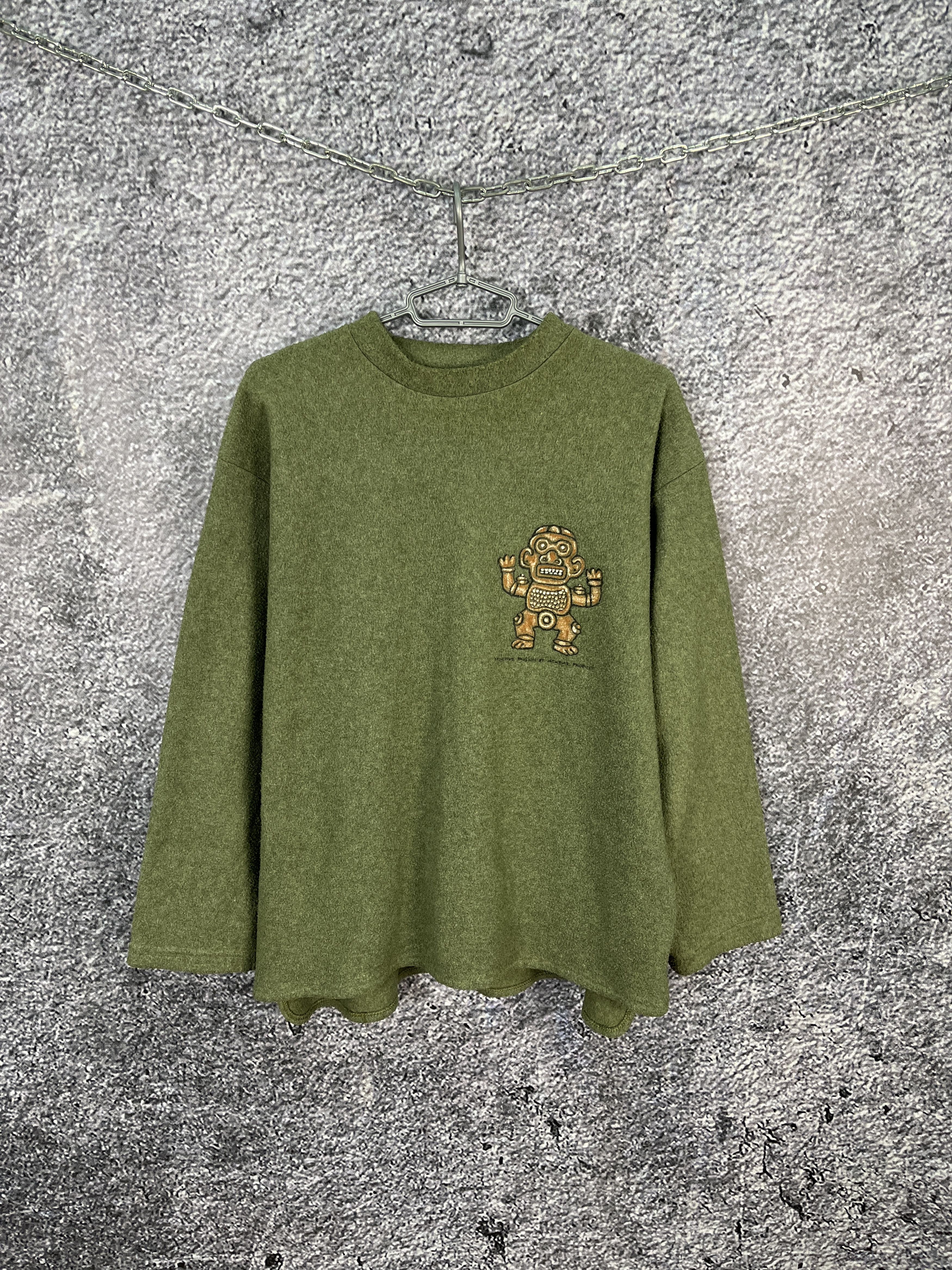 Aztech Mountain Vintage Tribal Totem Fleece Sweatshirt Aztec Style Graphic Size US L / EU 52-54 / 3 - 2 Thumbnail