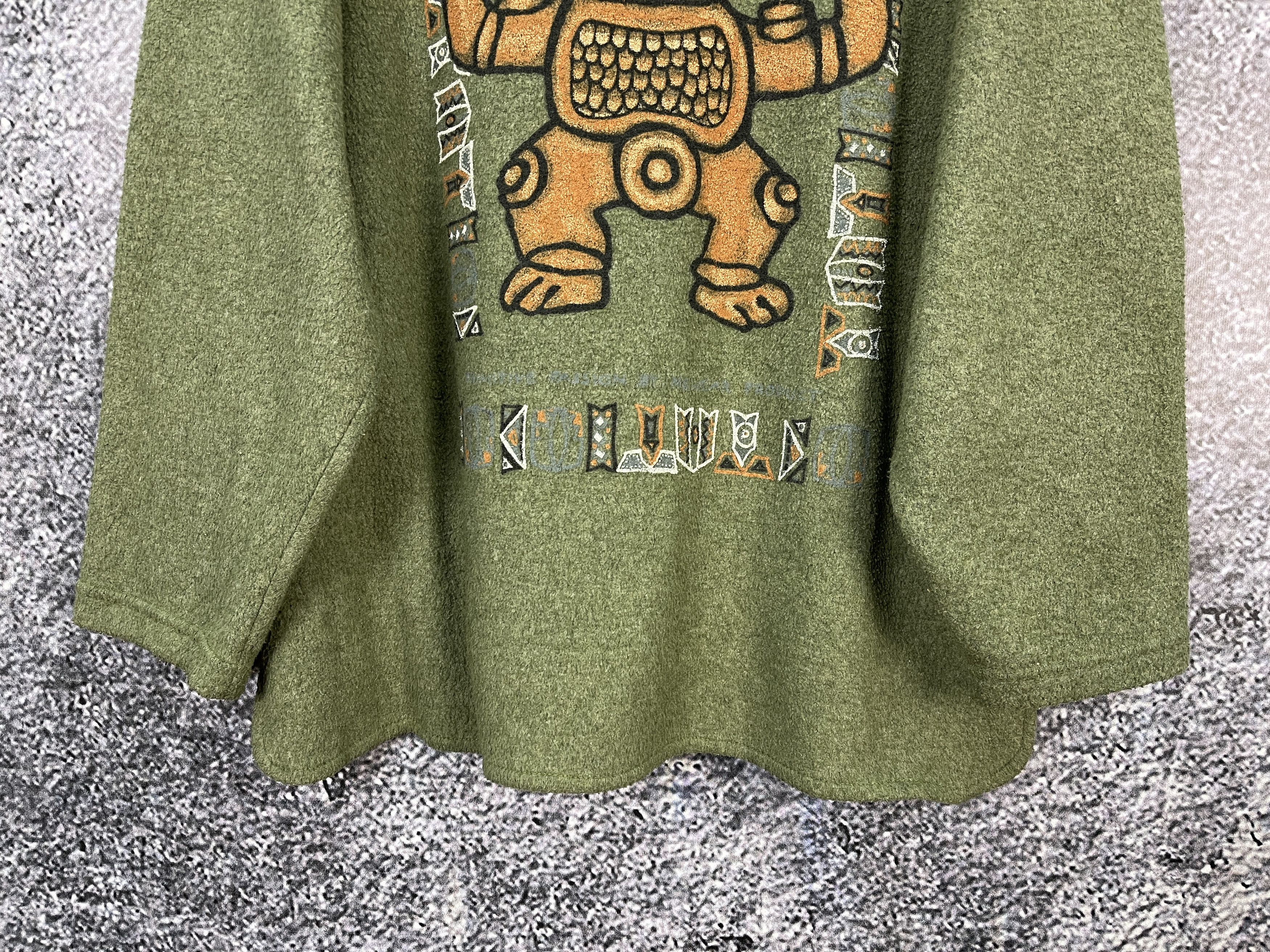 Aztech Mountain Vintage Tribal Totem Fleece Sweatshirt Aztec Style Graphic Size US L / EU 52-54 / 3 - 10 Thumbnail