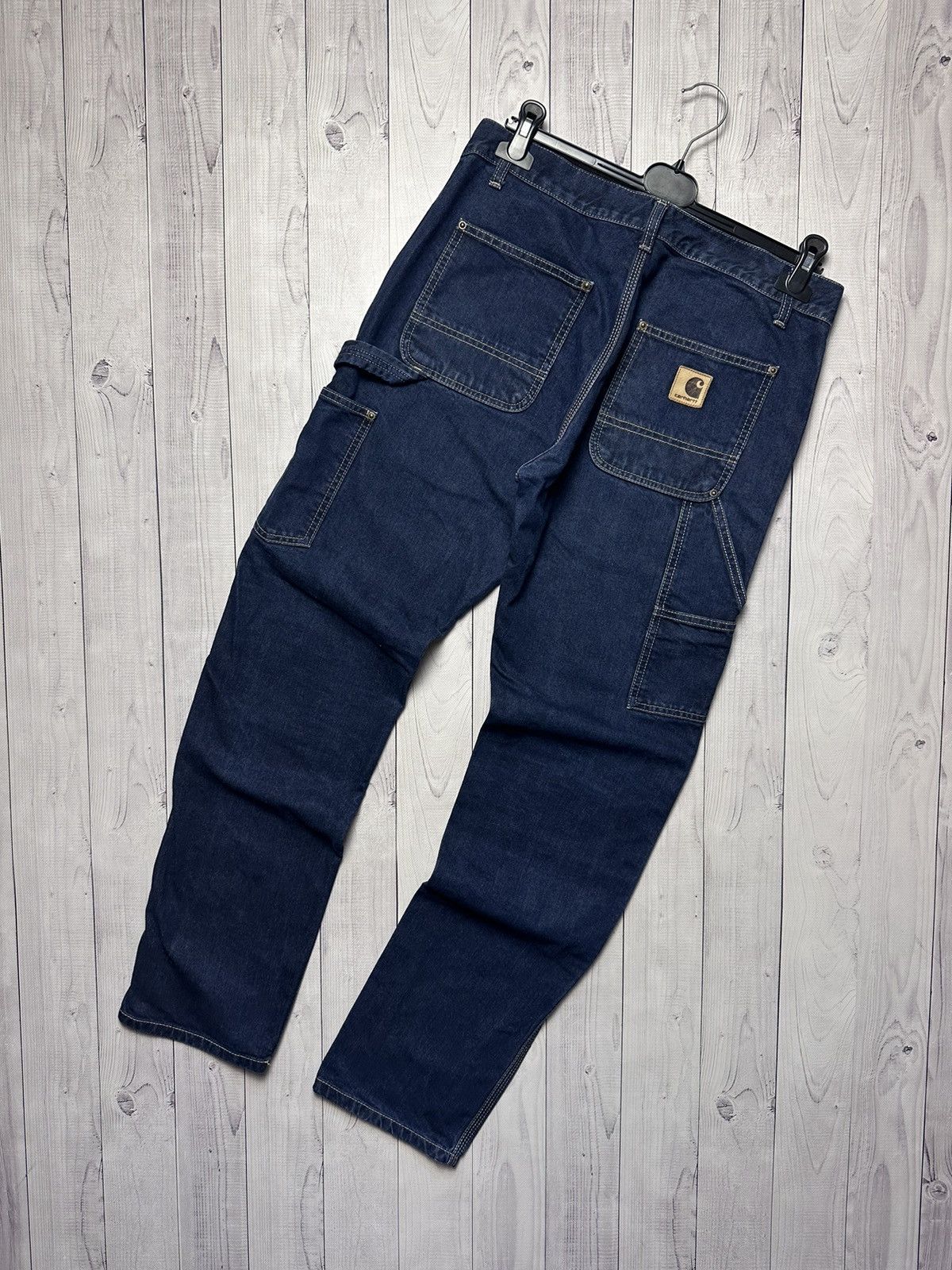 Carhartt × Carhartt Wip × Vintage Vintage Carhartt work wear denim pants pocket size 32/34 Size US 32 / EU 48 - 1 Thumbnail