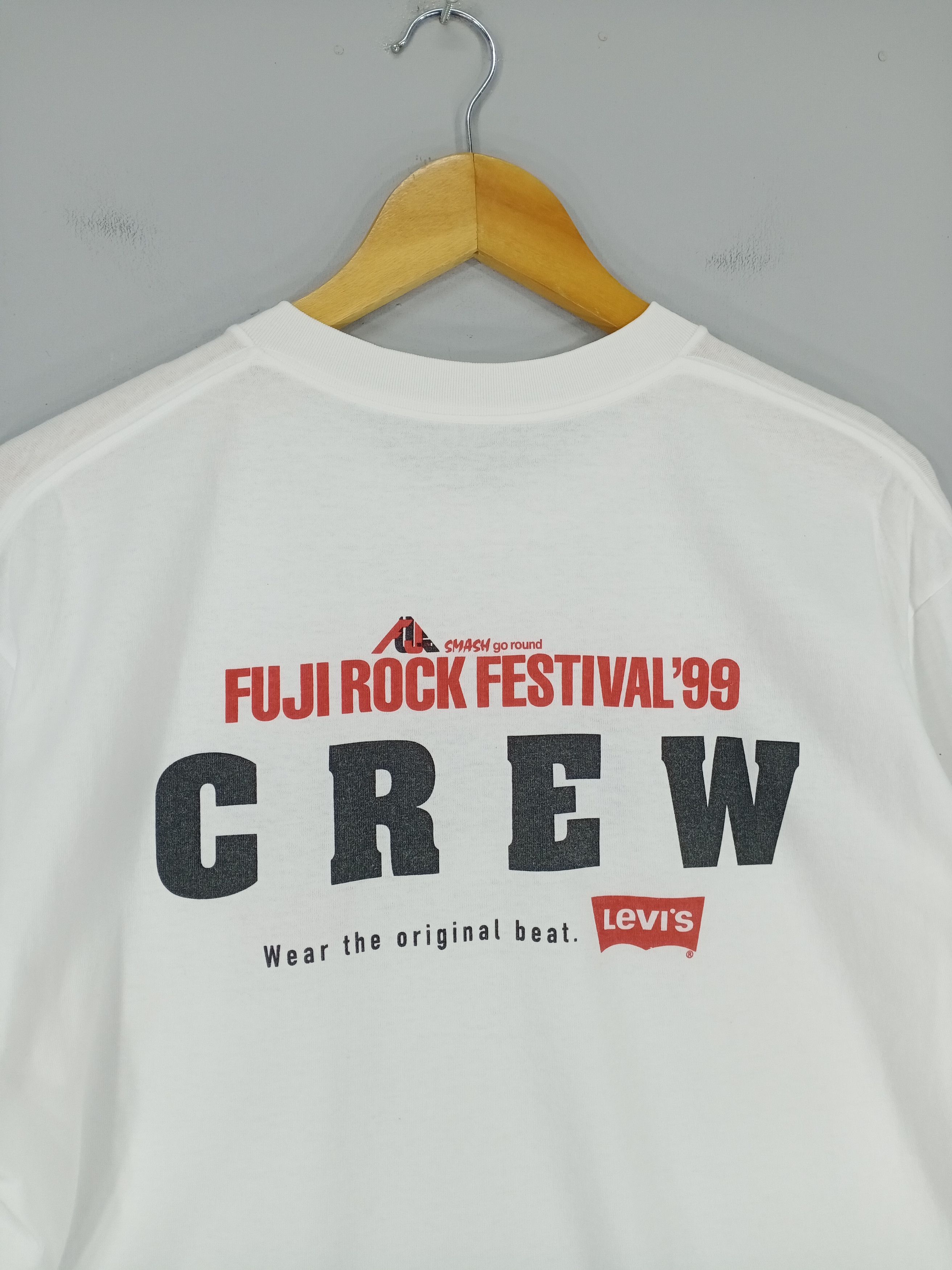 Levi's × Levi's Vintage Clothing × Vintage 💥RARE💥Vintage 90s Levis Fuji Rock Festival Crew Tshirt Size US L / EU 52-54 / 3 - 4 Thumbnail