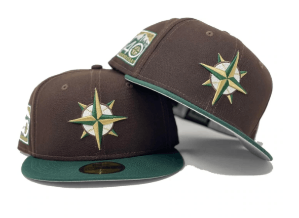 MLB × New Era Exclusive Brown Green Seattle Mariners 7 1/4 Grey Hatclub Size ONE SIZE - 9 Thumbnail