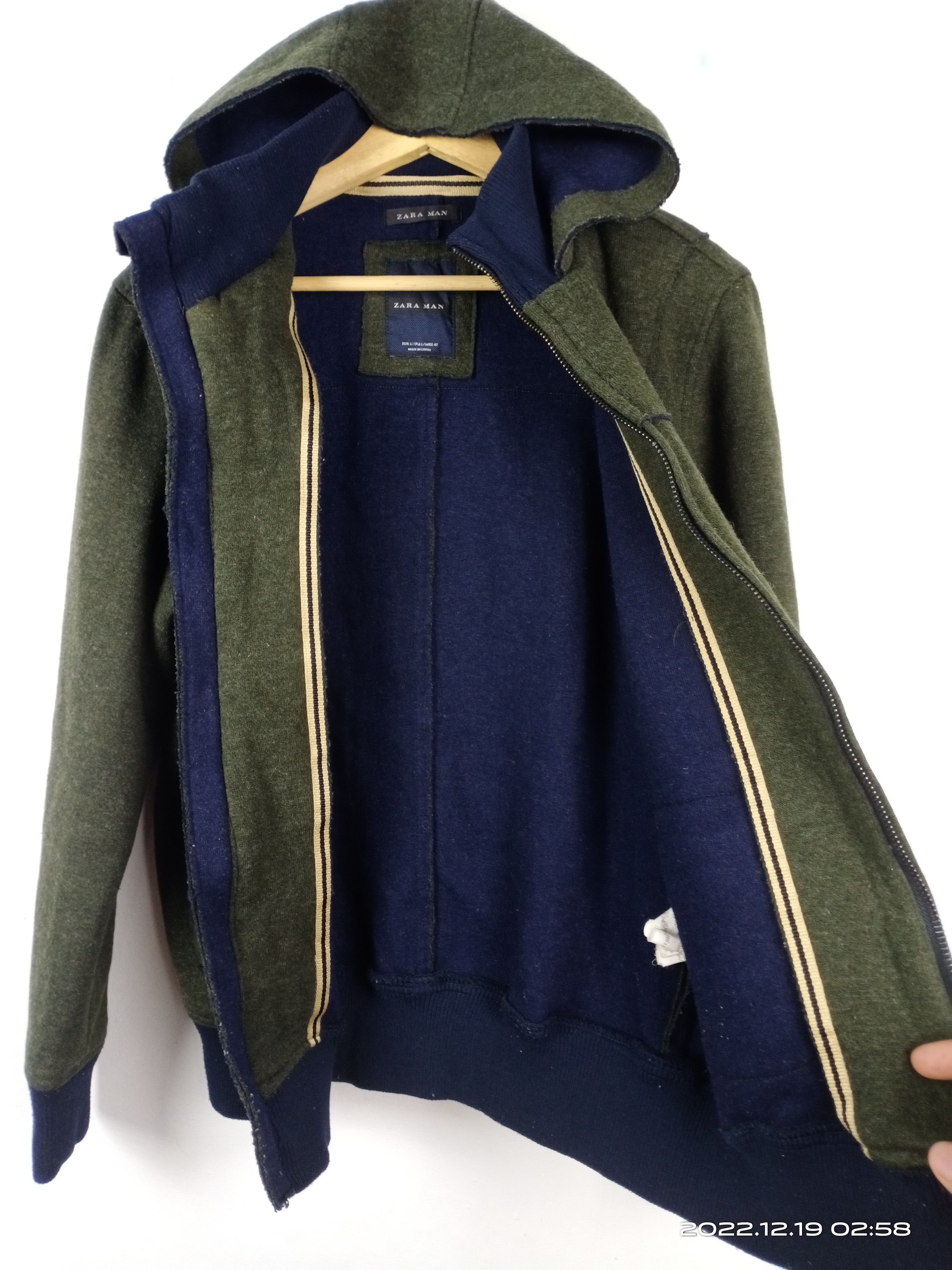 Designer × Zara 💥RARE💥Zara Man Wool Hooded Jacket Nice Design Size L / US 10 / IT 46 - 3 Thumbnail
