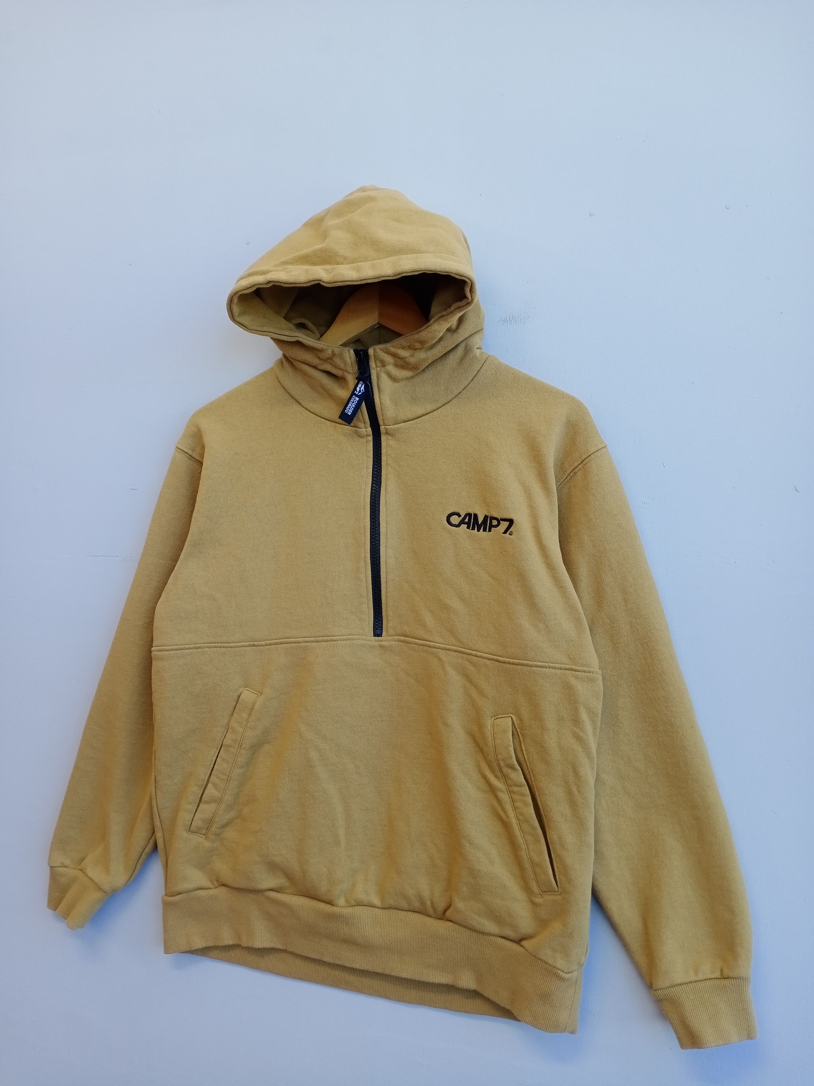 Japanese Brand 💥RARE💥Camp7 Half Zipper Hooded Sweatshirt Size US M / EU 48-50 / 2 - 2 Thumbnail