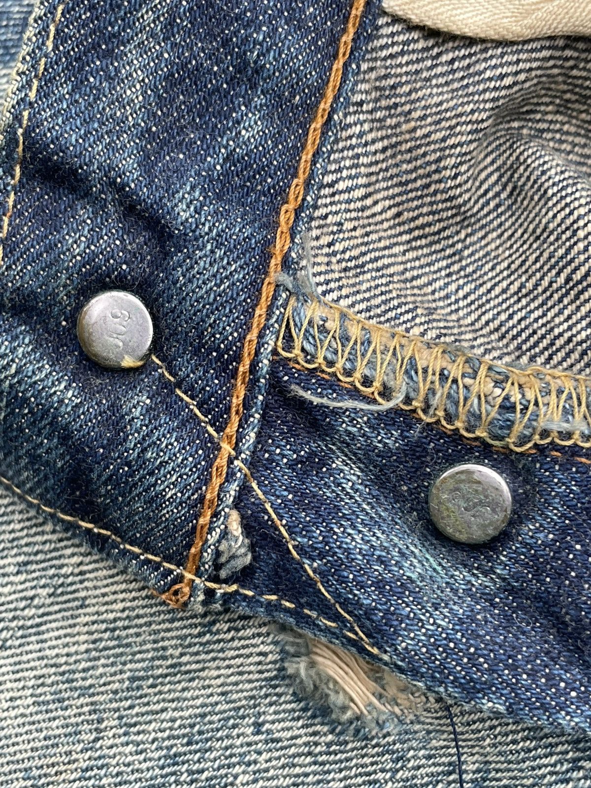 Vintage Levis 99 50s XX E Selvedge Aging Distressed