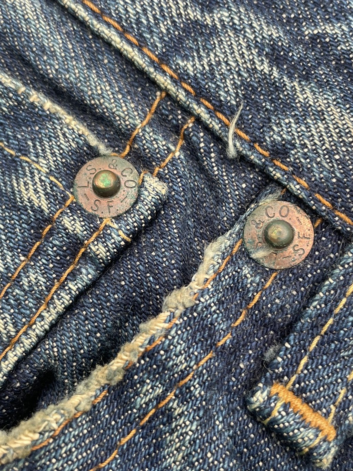 Vintage Levis 99 50s XX E Selvedge Aging Distressed