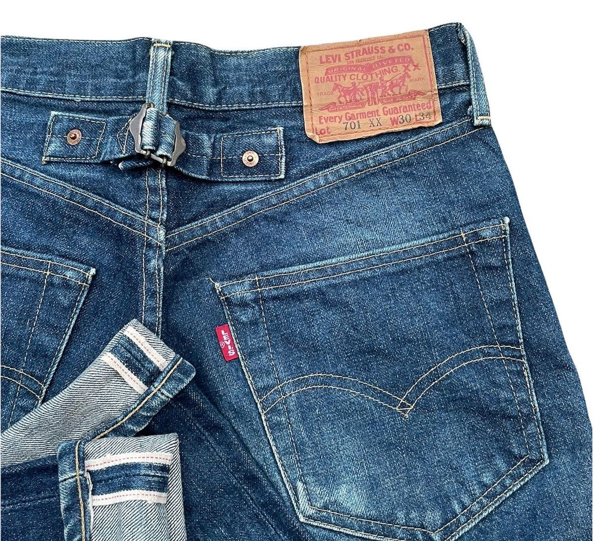 Levi's Vintage Levis 1992 701XX E 1950 Selvedge Denim Size US 30 / EU 46 - 6 Thumbnail