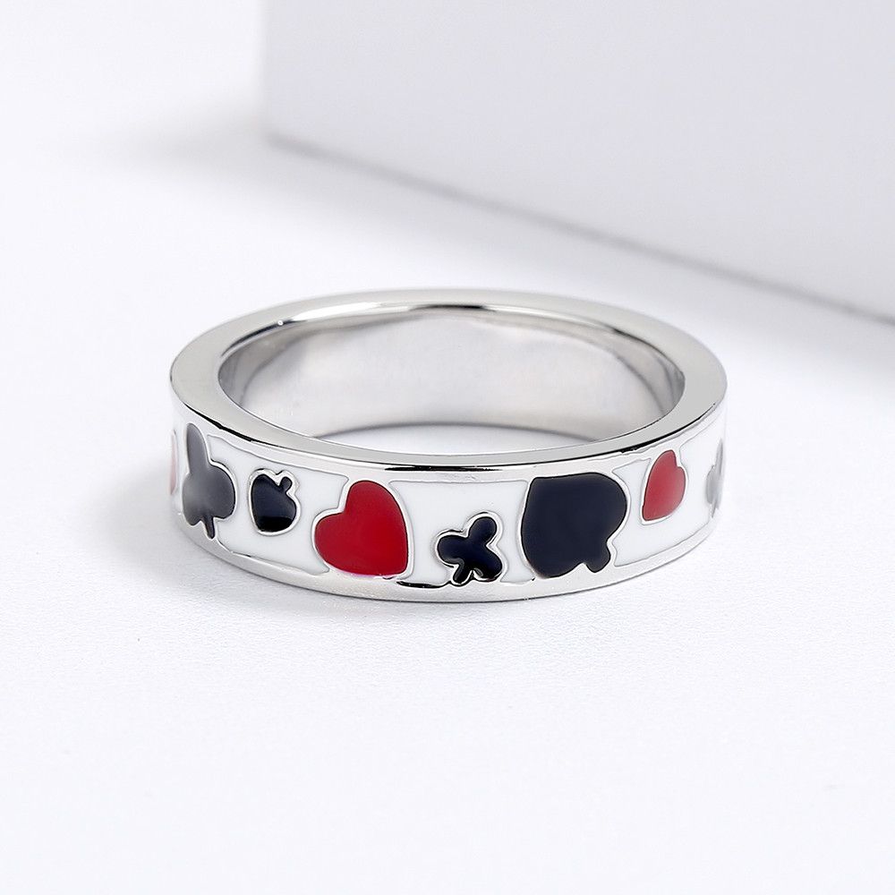 Jewelry Handmade Enamel Ring Peach Heart Ring Size ONE SIZE - 3 Thumbnail