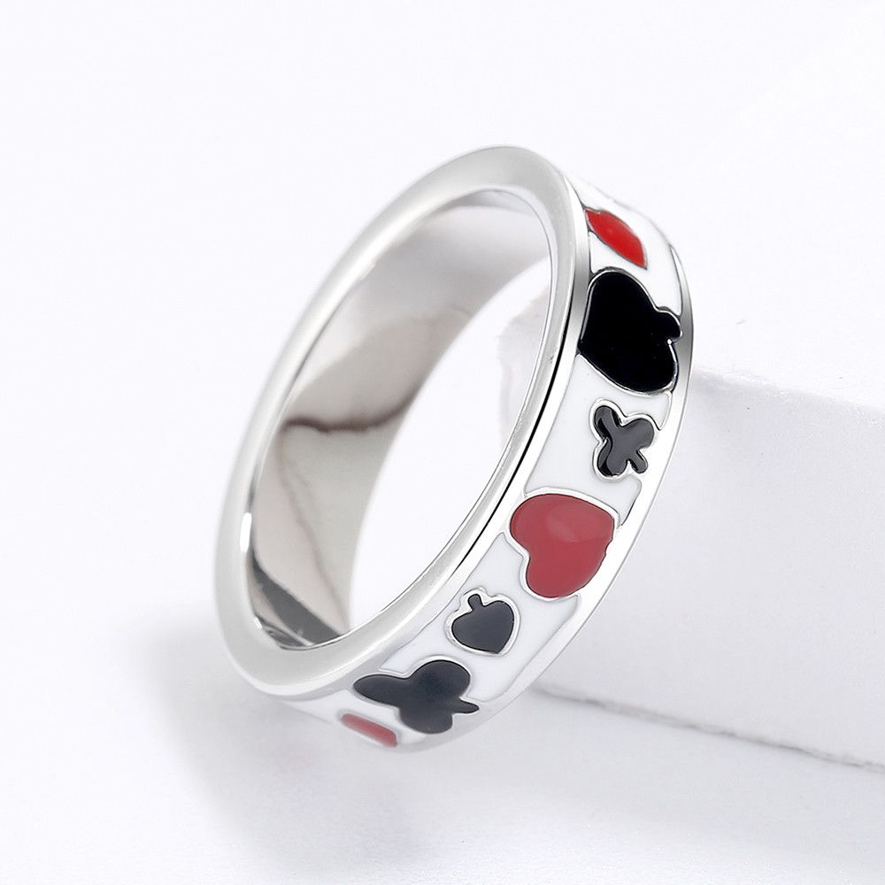 Jewelry Handmade Enamel Ring Peach Heart Ring Size ONE SIZE - 4 Thumbnail