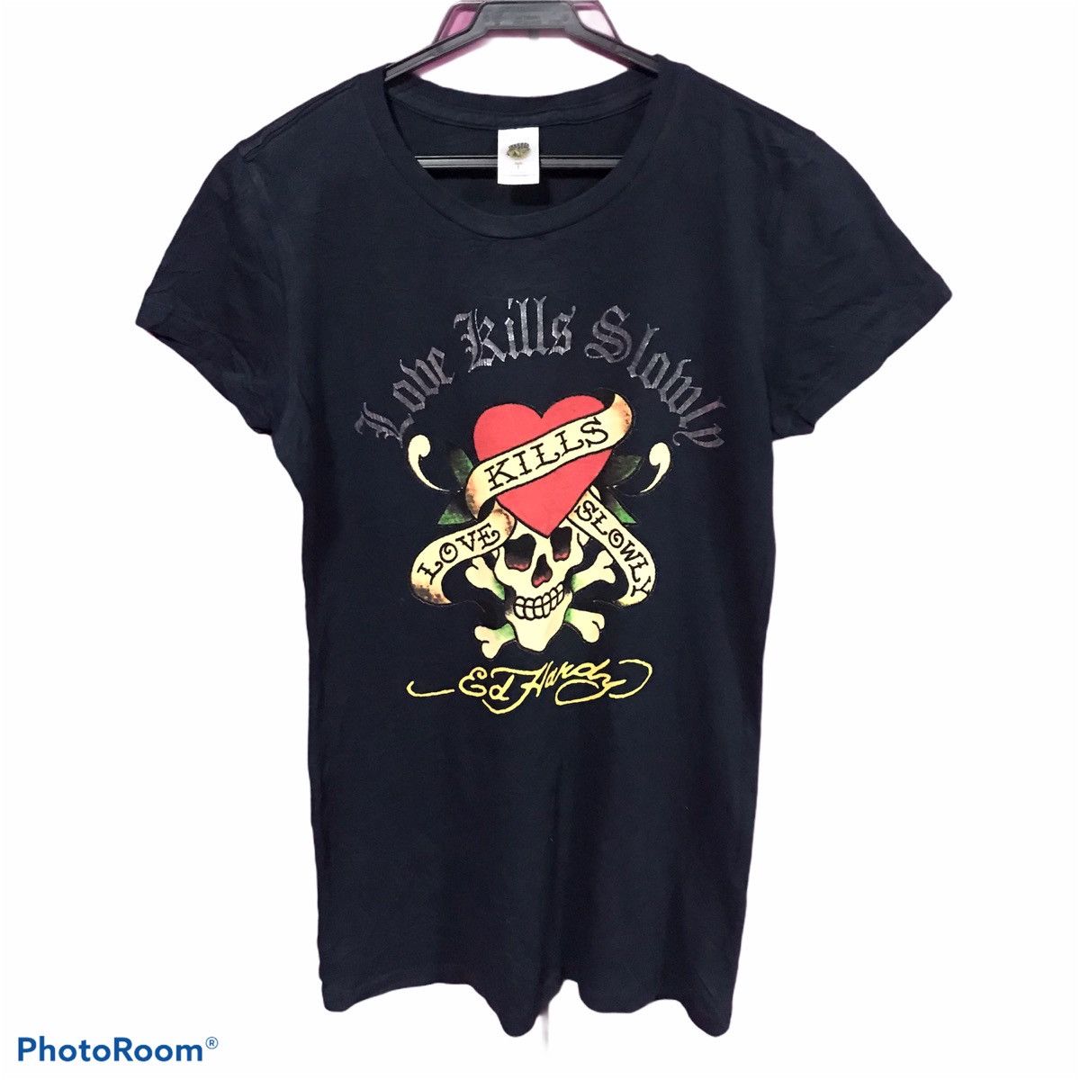image of Ed Hardy Black Size L Tee Shirt Usa Women