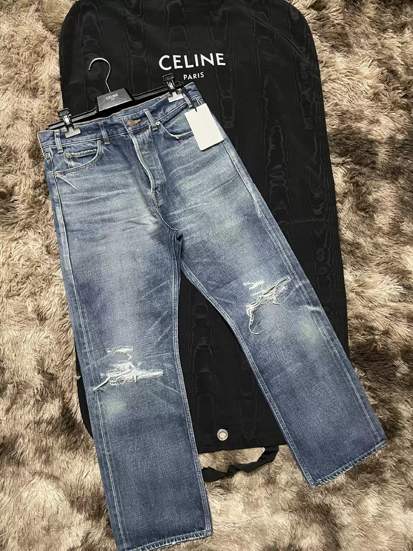 Celine Celine 21FW ripped jeans Size US 30 / EU 46 - 1 Thumbnail